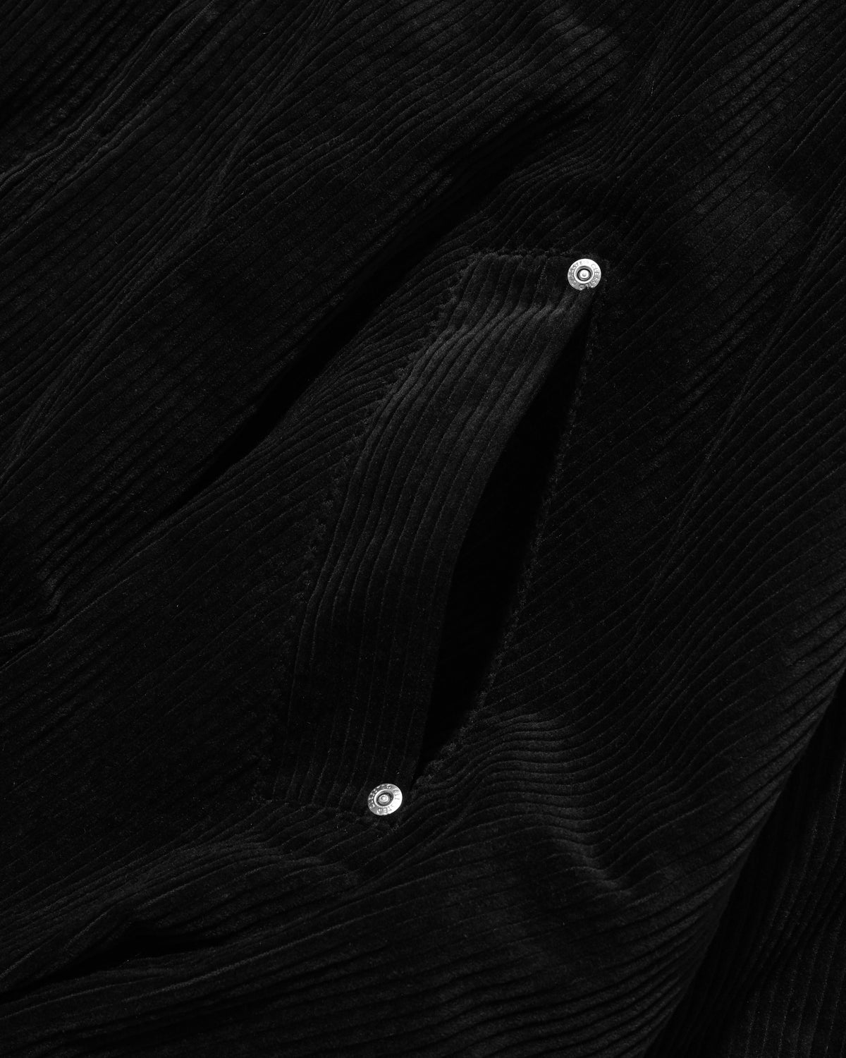 【10.21 WED 20:00- IN STOCK】 LEATHER COLLAR CORDUROY CITY UTILITY BALLOON JACKET (BLACK)