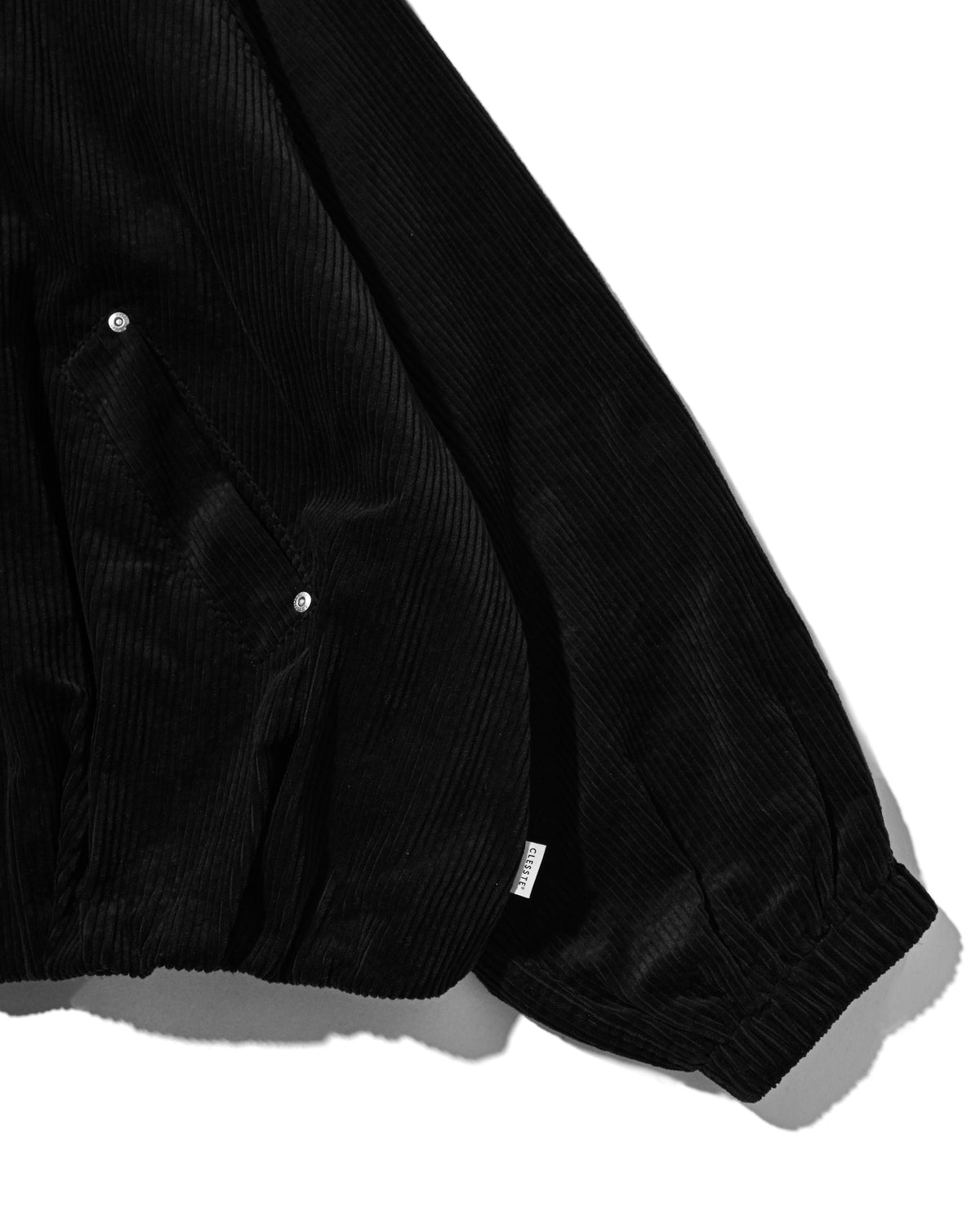 【10.21 WED 20:00- IN STOCK】 LEATHER COLLAR CORDUROY CITY UTILITY BALLOON JACKET (BLACK)
