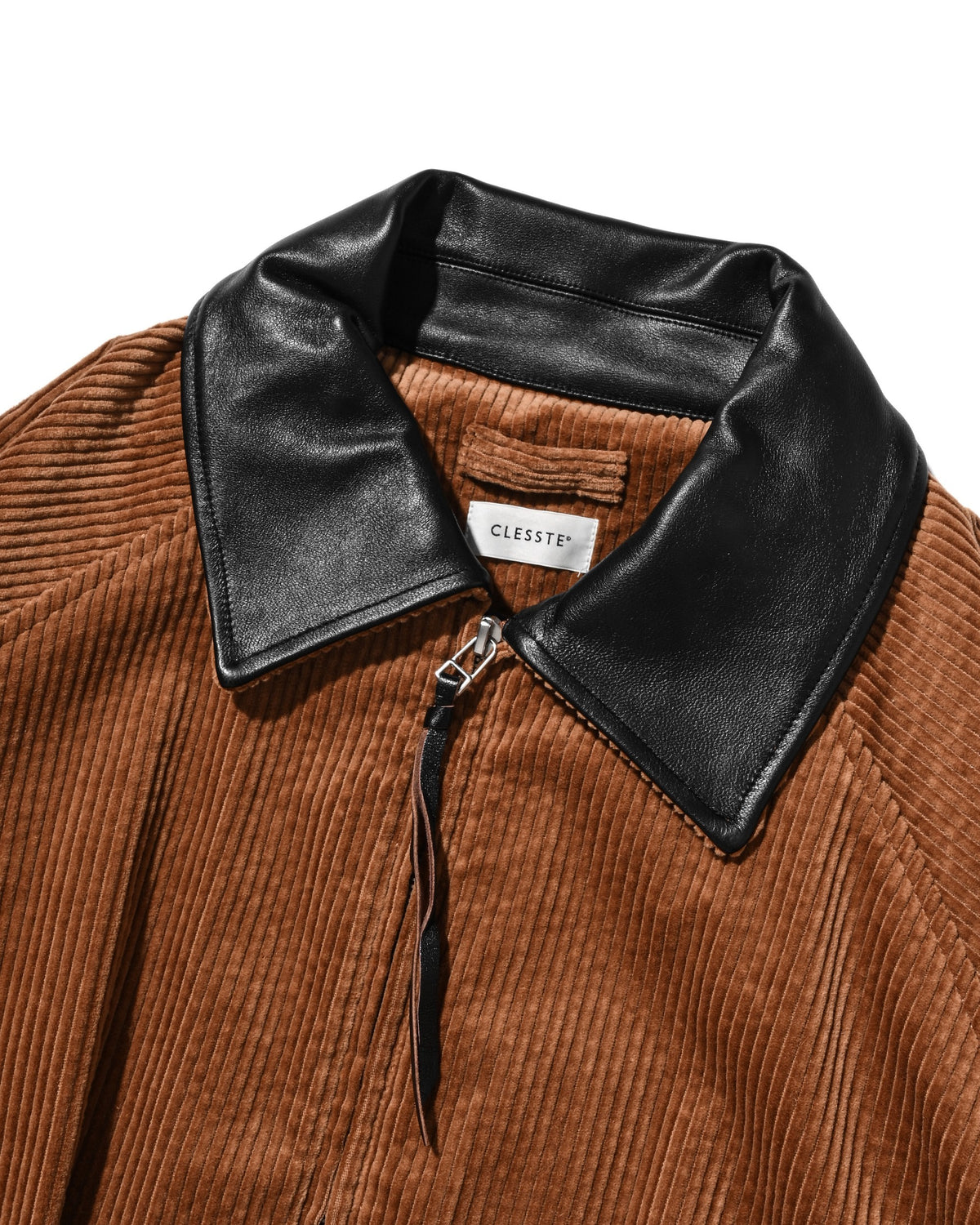 【10.21 WED 20:00- IN STOCK】 LEATHER COLLAR CORDUROY CITY UTILITY BALLOON JACKET (CAMEL)