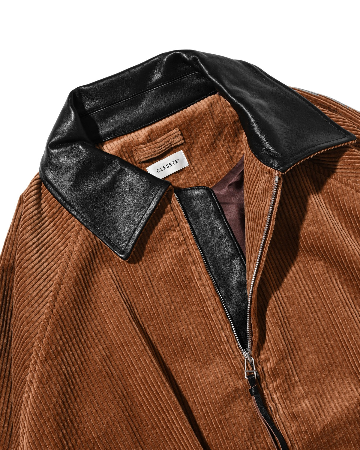 【10.21 WED 20:00- IN STOCK】 LEATHER COLLAR CORDUROY CITY UTILITY BALLOON JACKET (CAMEL)
