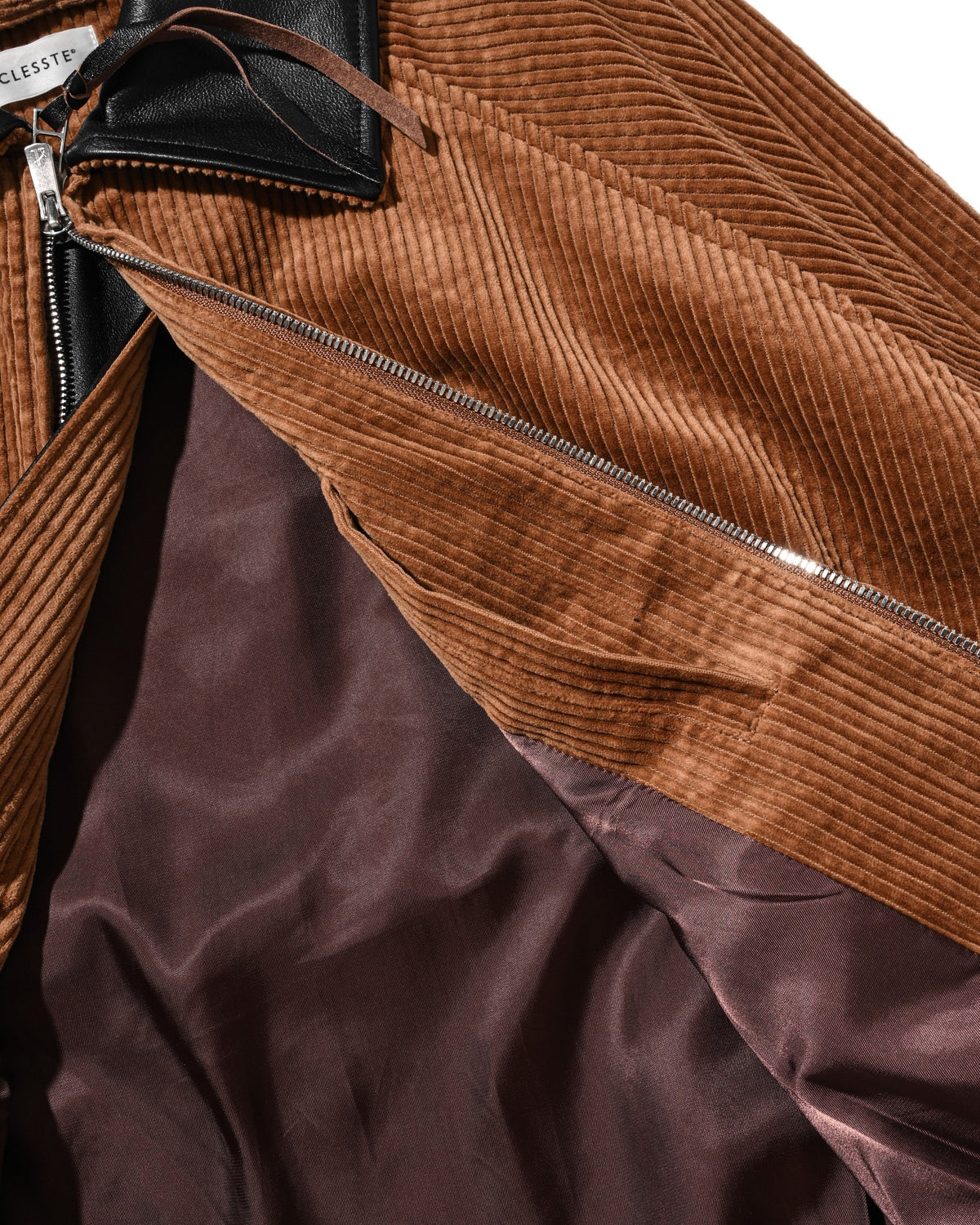 【10.21 WED 20:00- IN STOCK】 LEATHER COLLAR CORDUROY CITY UTILITY BALLOON JACKET (CAMEL)