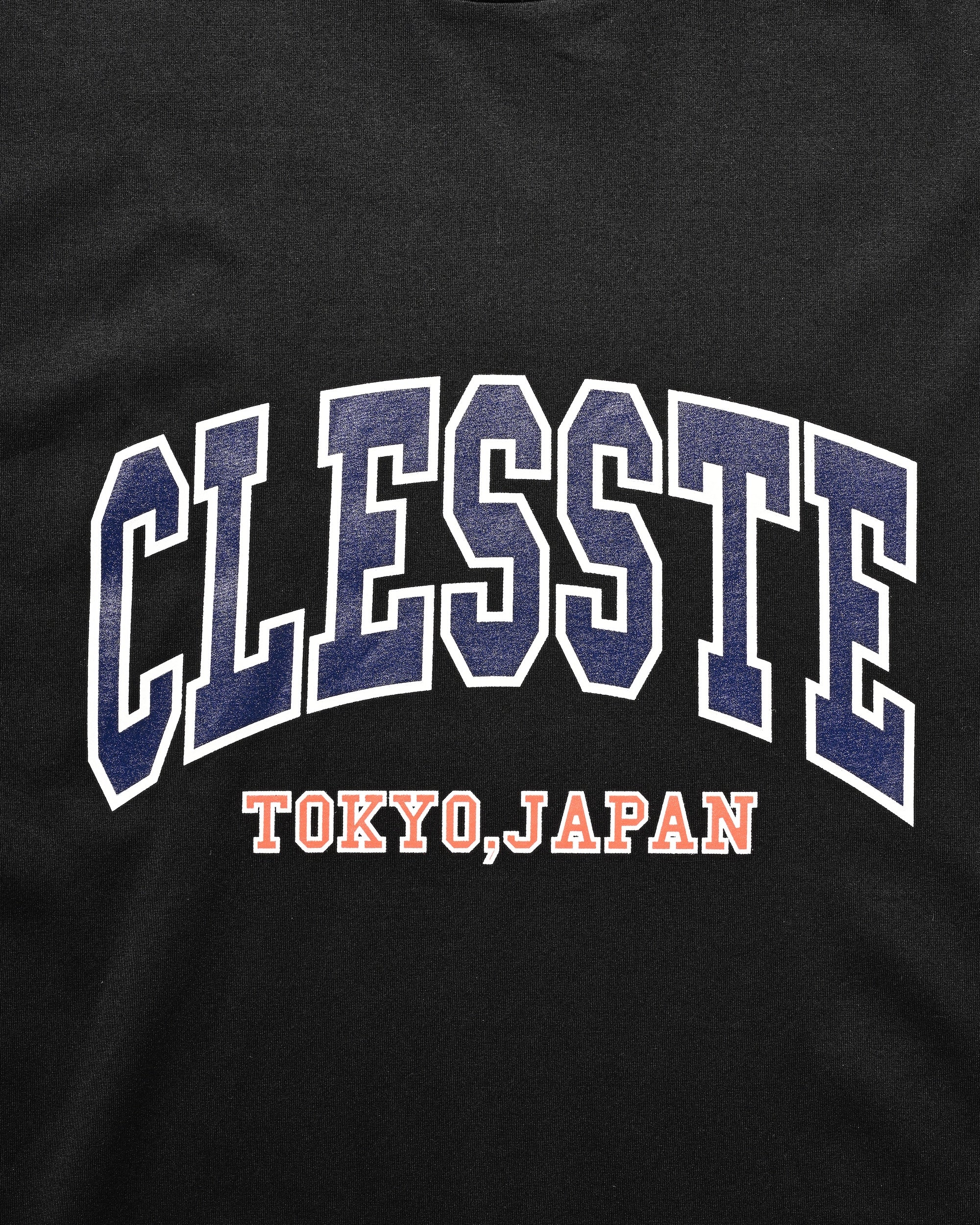 COLLEGE LOGO PRINT MASSIVE T-SHIRT WITH DRAWSTRINGS (BLACK)