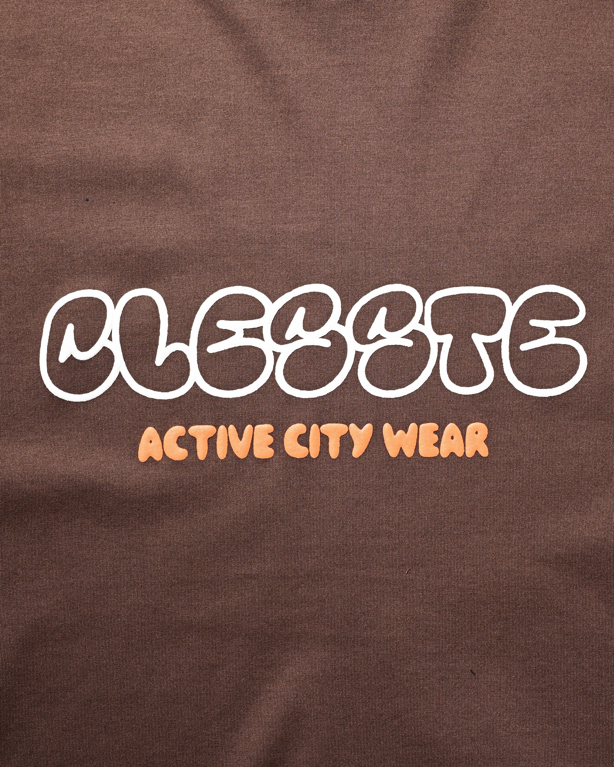 【8.23 SAT 20:00- IN STOCK】BUBBLE LOGO PRINT MASSIVE T-SHIRT WITH DRAWSTRINGS (BROWN)