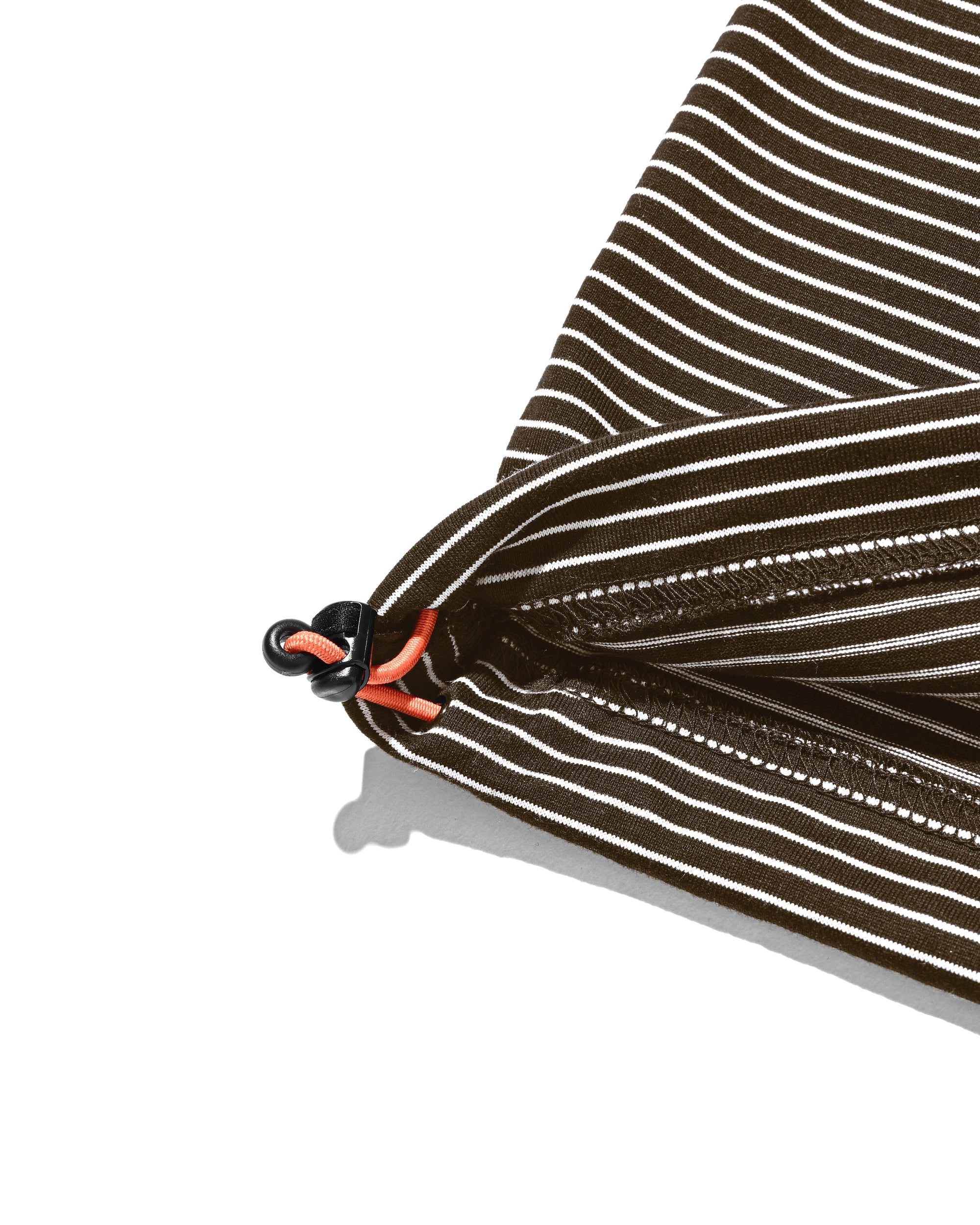 【6.13 SAT 20:00- IN STOCK】"C×CONCEPT" STRIPED S/S T-SHIRT WITH DRAWSTRINGS (BROWN×WHITE)