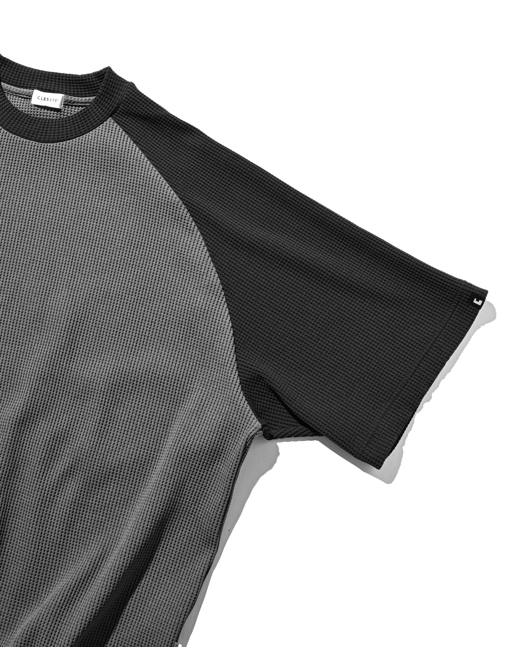 【6.3 WED 20:00- IN STOCK】CITY LIGHT THERMAL RAGLAN S/S T-SHIRT WITH DRAWSTRINGS (GRAY×BLACK)