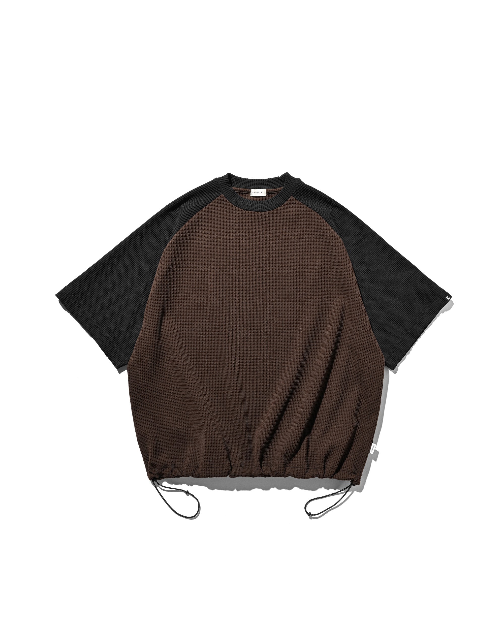 【6.3 WED 20:00- IN STOCK】CITY LIGHT THERMAL RAGLAN S/S T-SHIRT WITH DRAWSTRINGS (BROWN×BLACK)