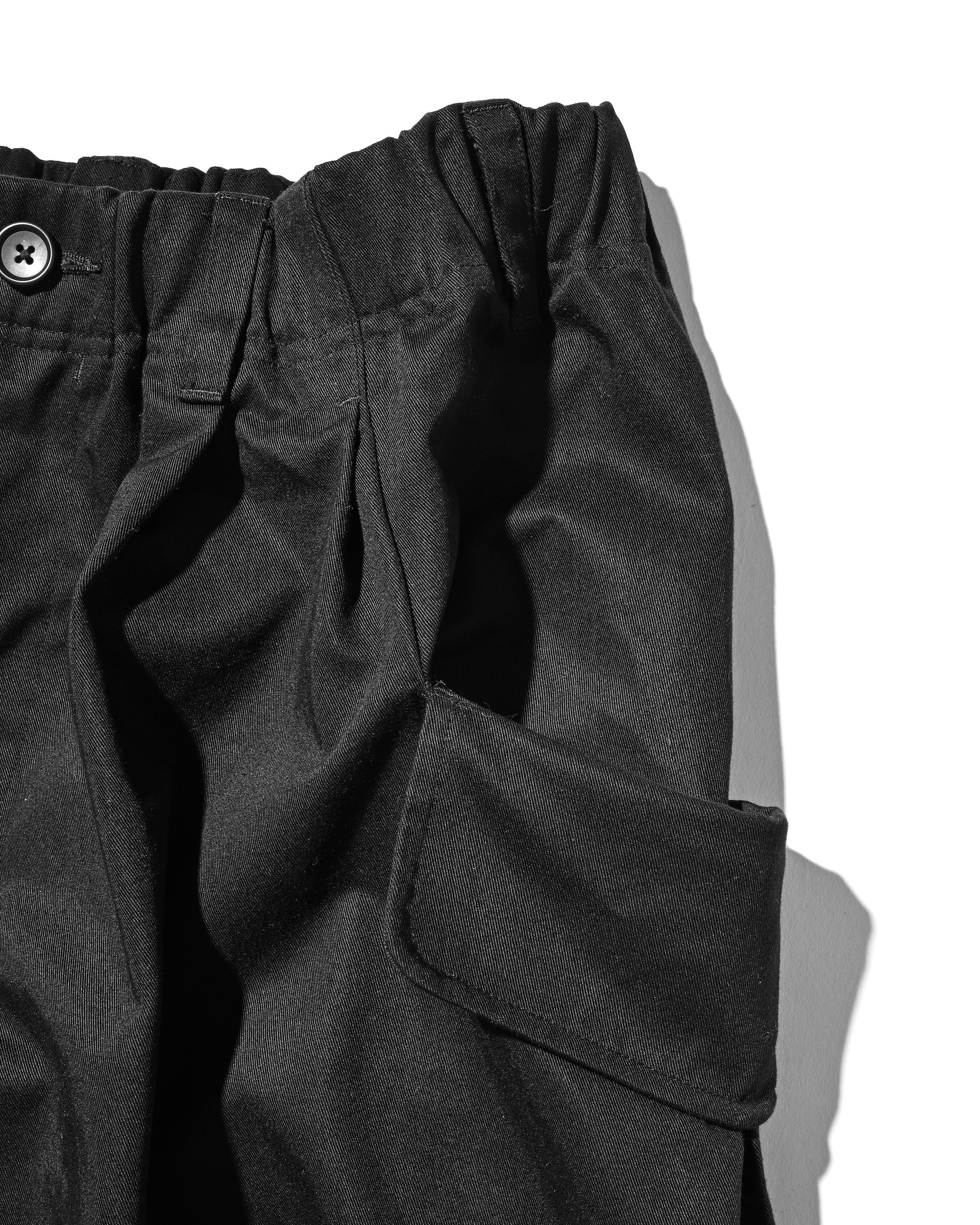 【3.14 SAT 20:00- IN STOCK】FLAP WIDE BALLOON HALF PANTS (BLACK)