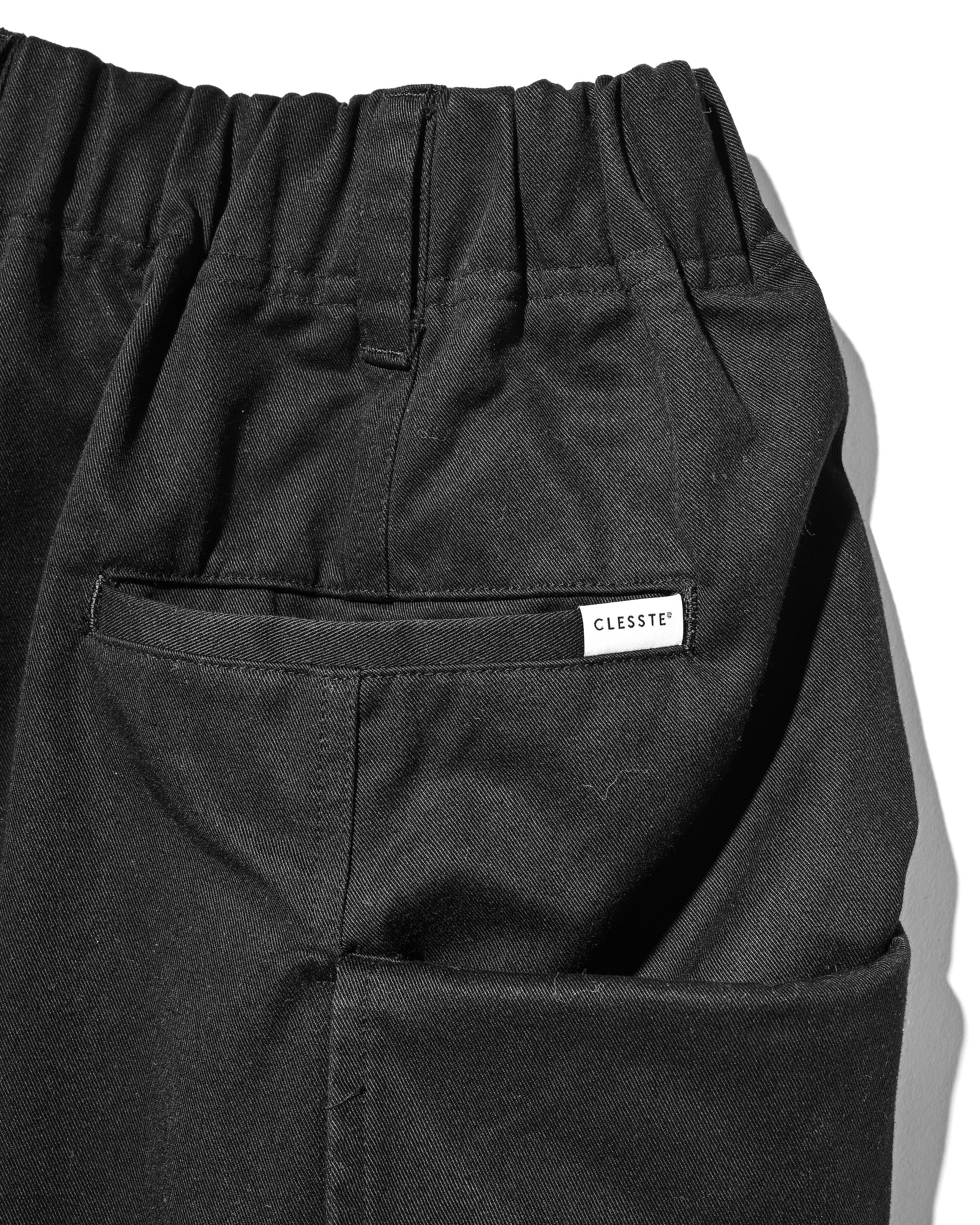 FLAP WIDE BALLOON HALF PANTS (BLACK)