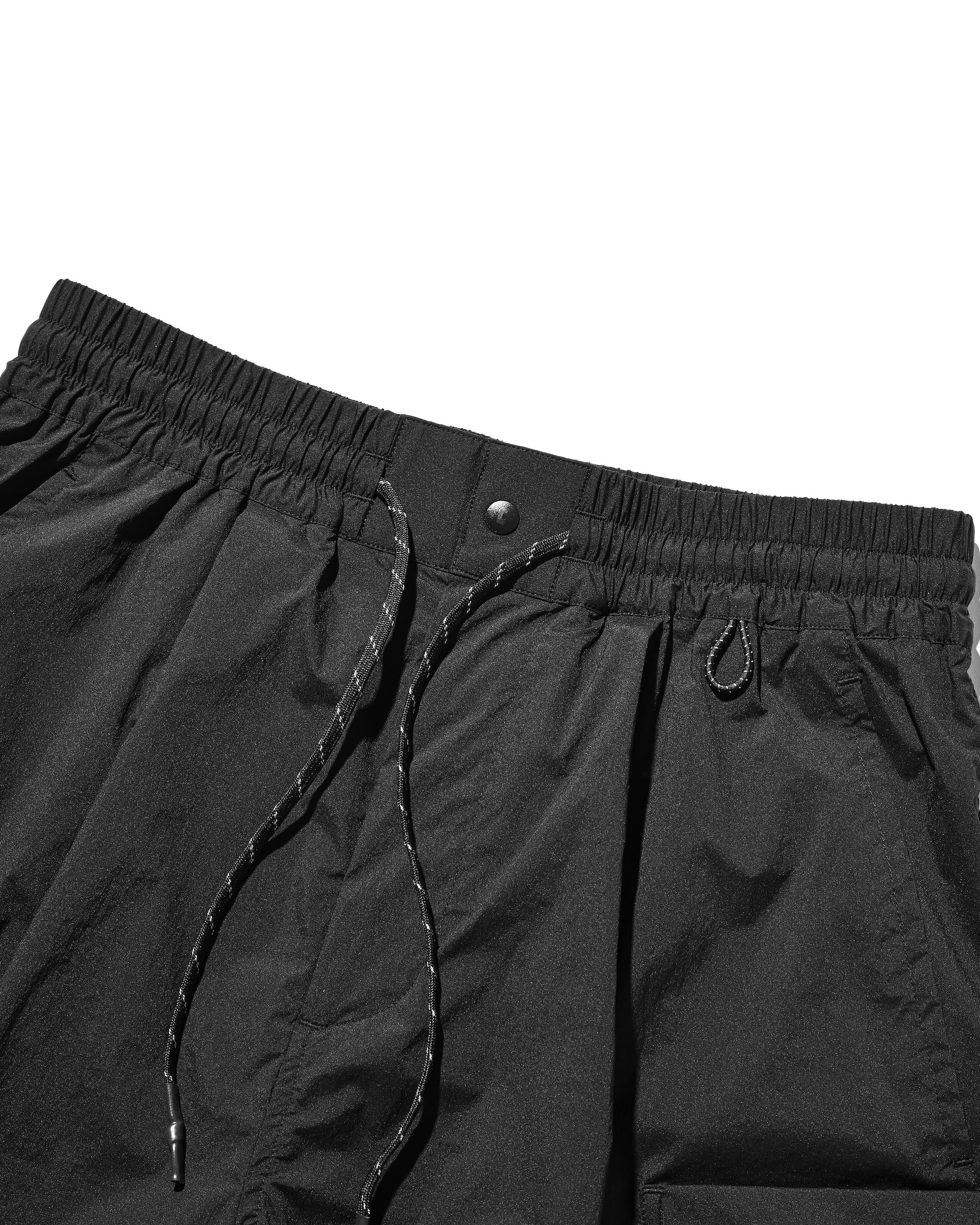 CRISPY NYLON CITY UNIFORM MILITARY HALF PANTS (BLACK×GRAY)