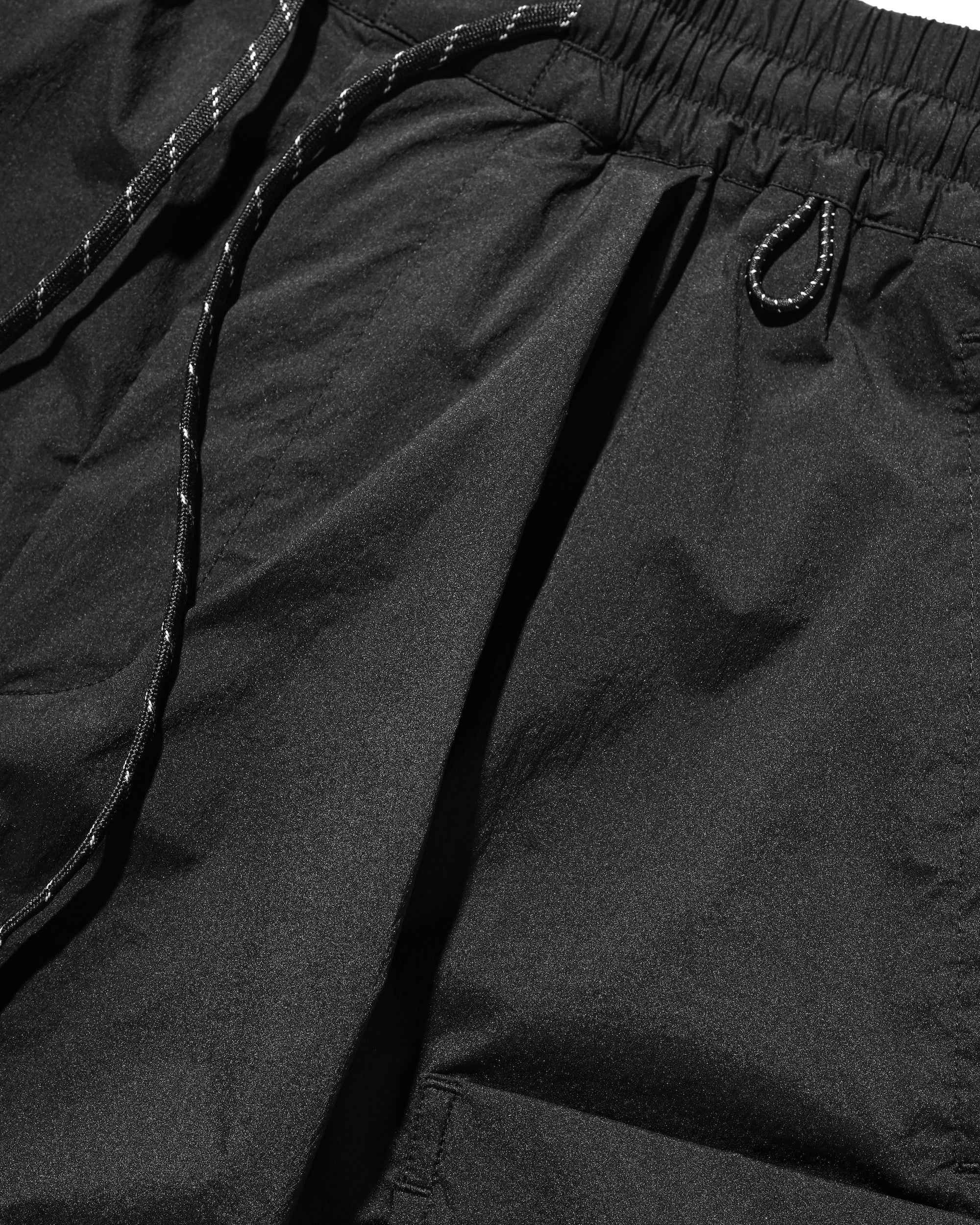 CRISPY NYLON CITY UNIFORM MILITARY HALF PANTS (BLACK×GRAY)
