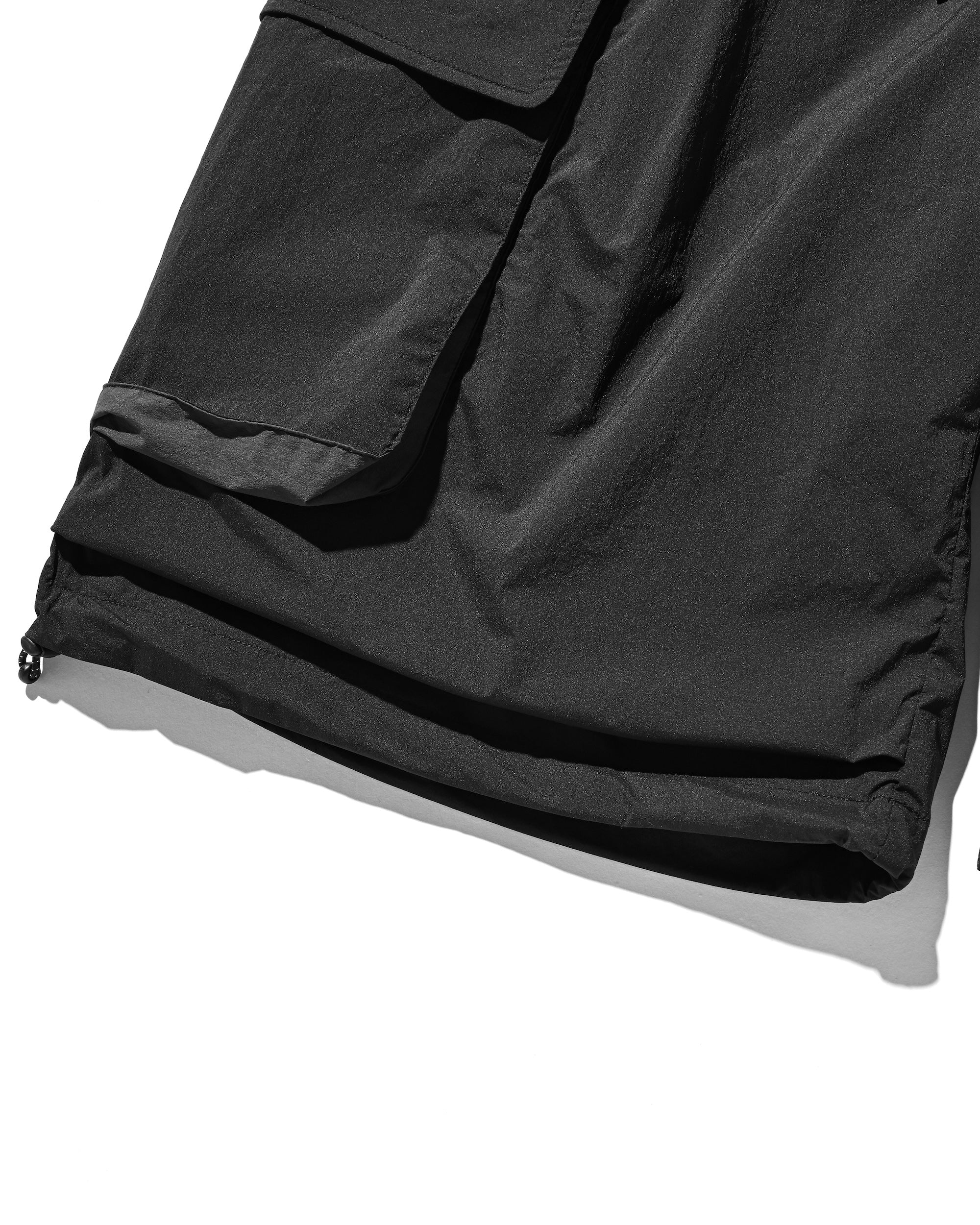 CRISPY NYLON CITY UNIFORM MILITARY HALF PANTS (BLACK×GRAY)
