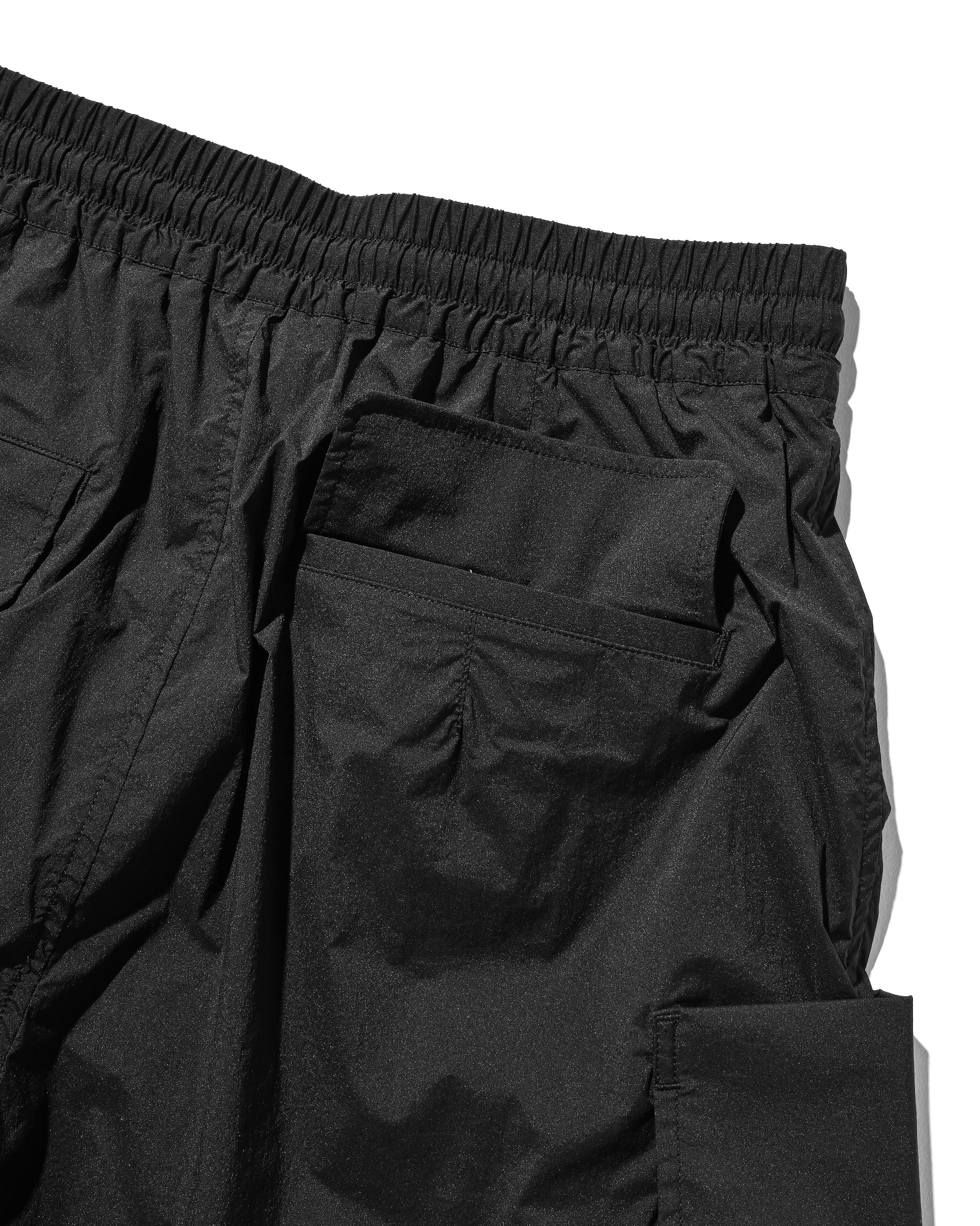 CRISPY NYLON CITY UNIFORM MILITARY HALF PANTS (BLACK×GRAY)