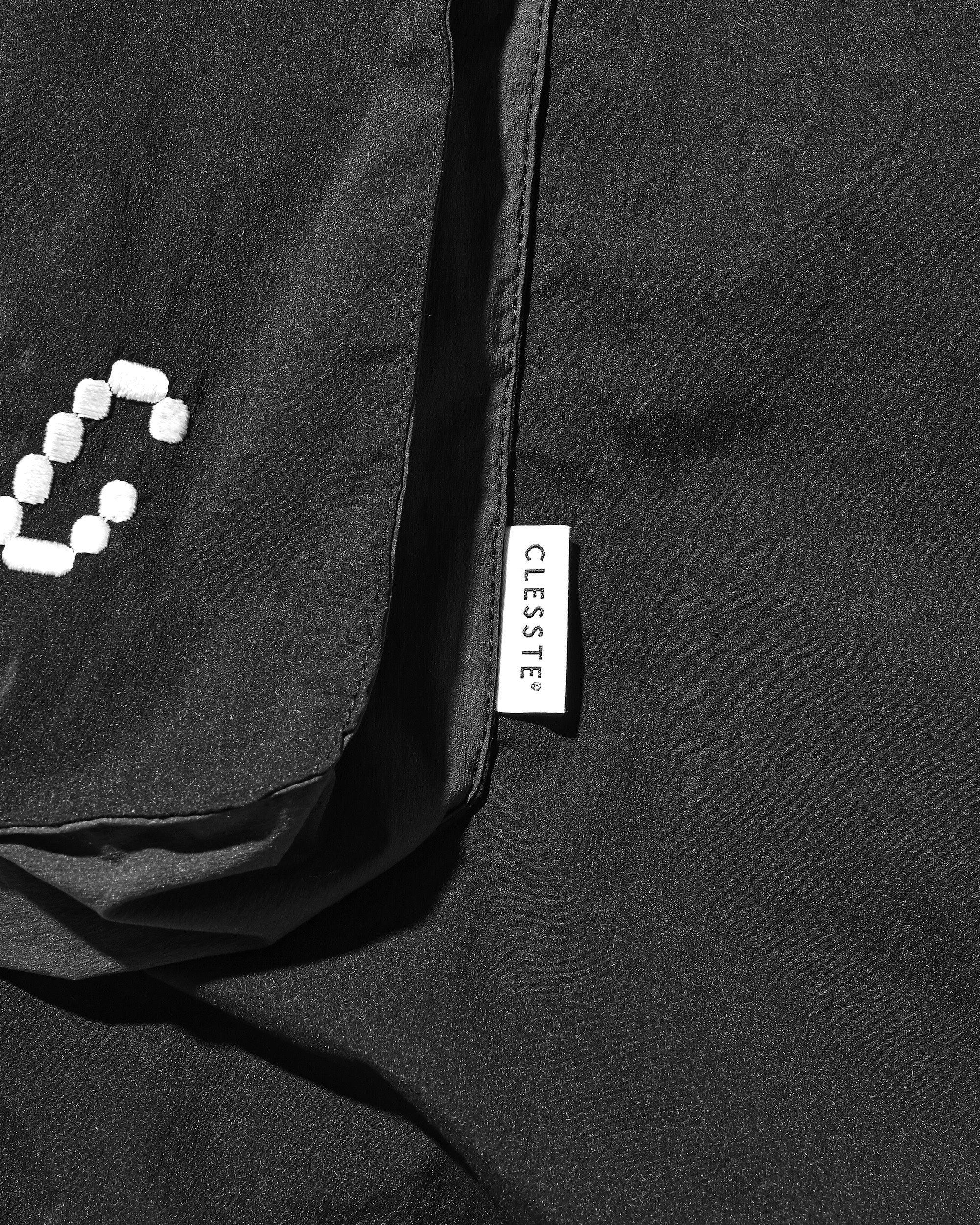 CRISPY NYLON CITY UNIFORM MILITARY HALF PANTS (BLACK×GRAY)