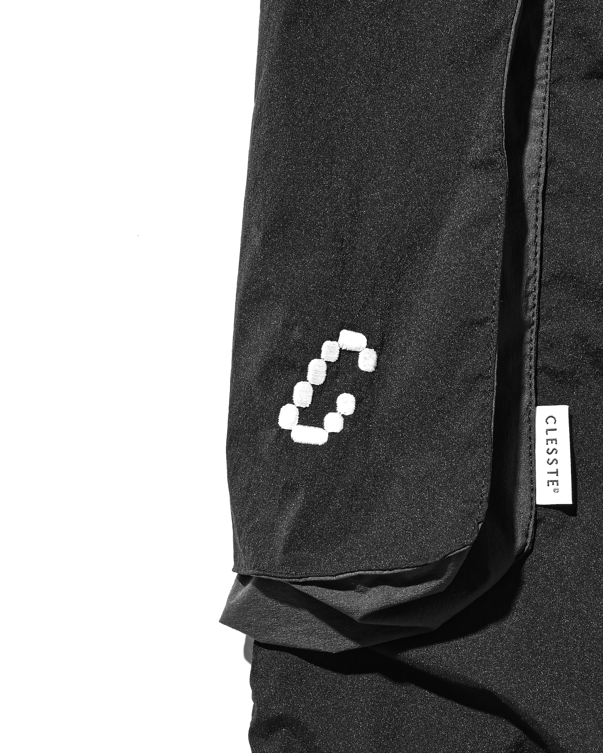 CRISPY NYLON CITY UNIFORM MILITARY HALF PANTS (BLACK×GRAY)