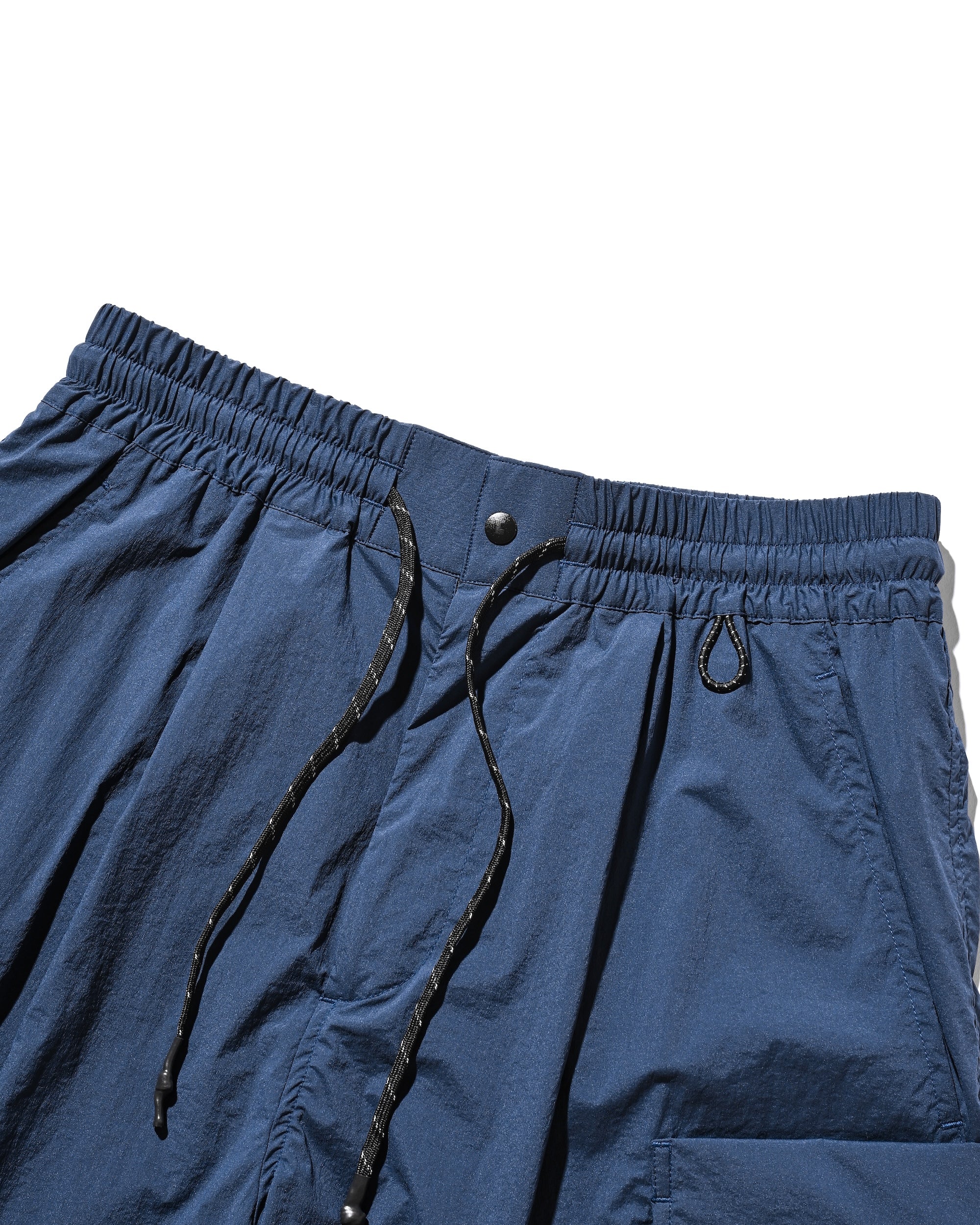 CRISPY NYLON CITY UNIFORM MILITARY HALF PANTS (NAVY×BLACK)