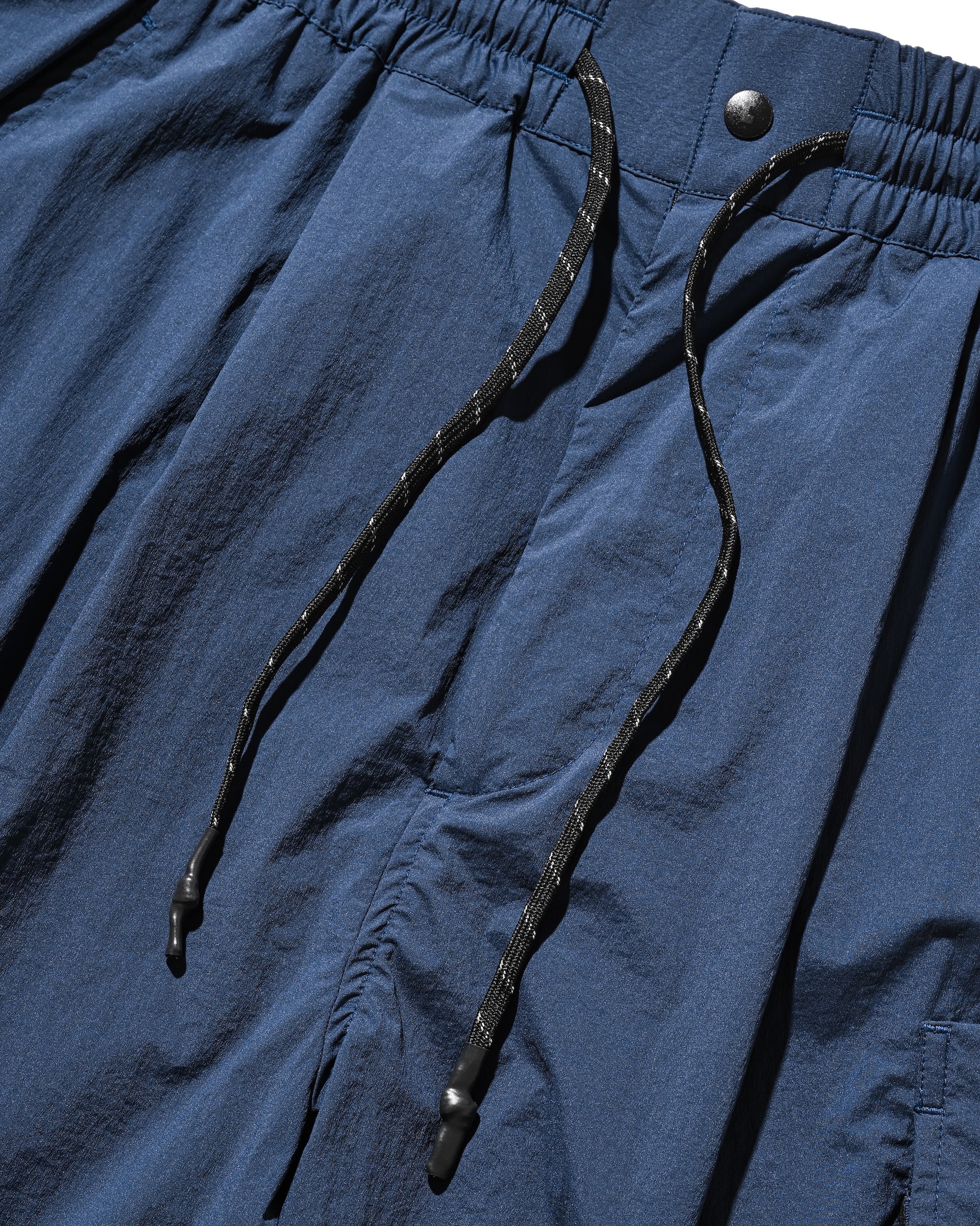CRISPY NYLON CITY UNIFORM MILITARY HALF PANTS (NAVY×BLACK)