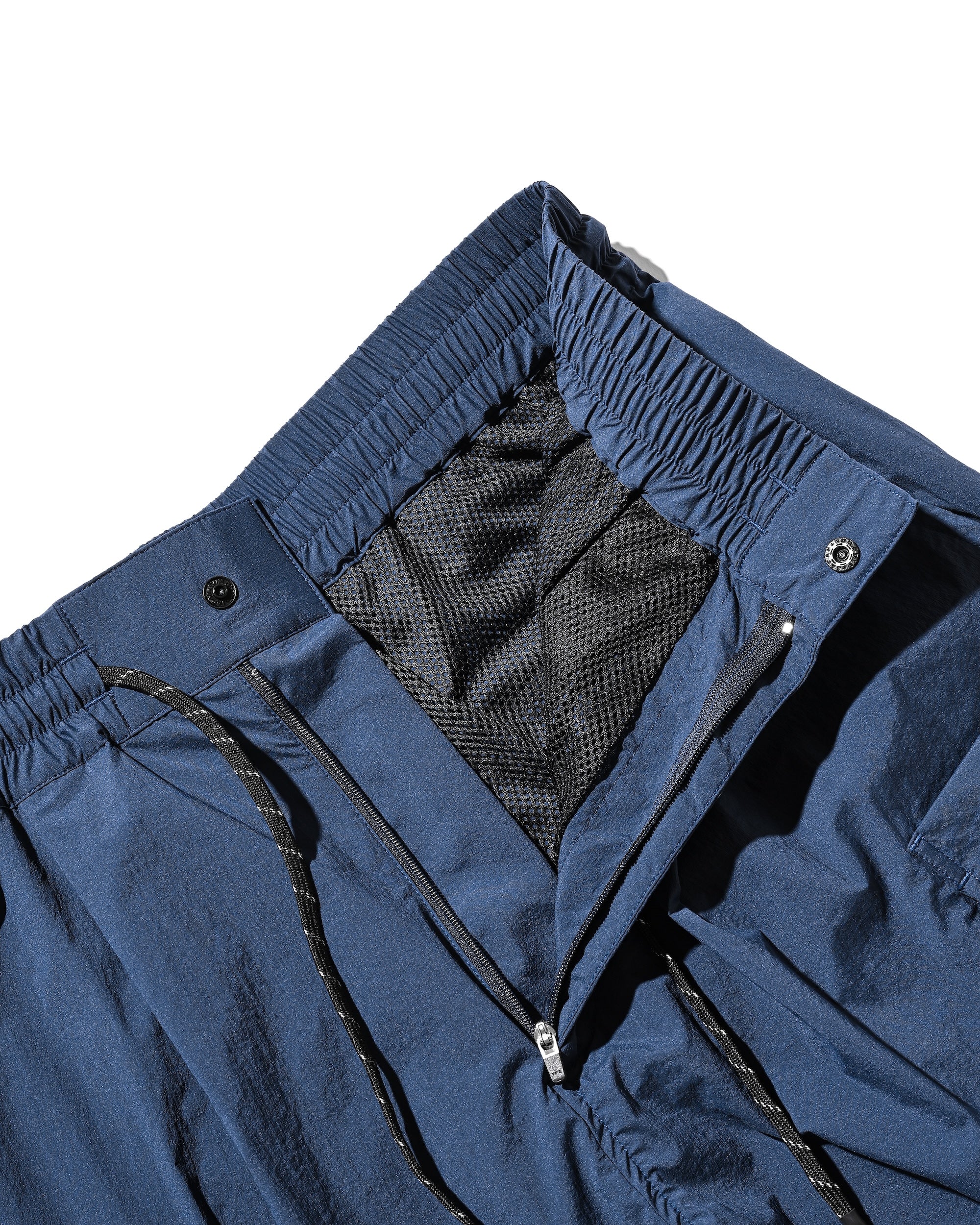 CRISPY NYLON CITY UNIFORM MILITARY HALF PANTS (NAVY×BLACK)