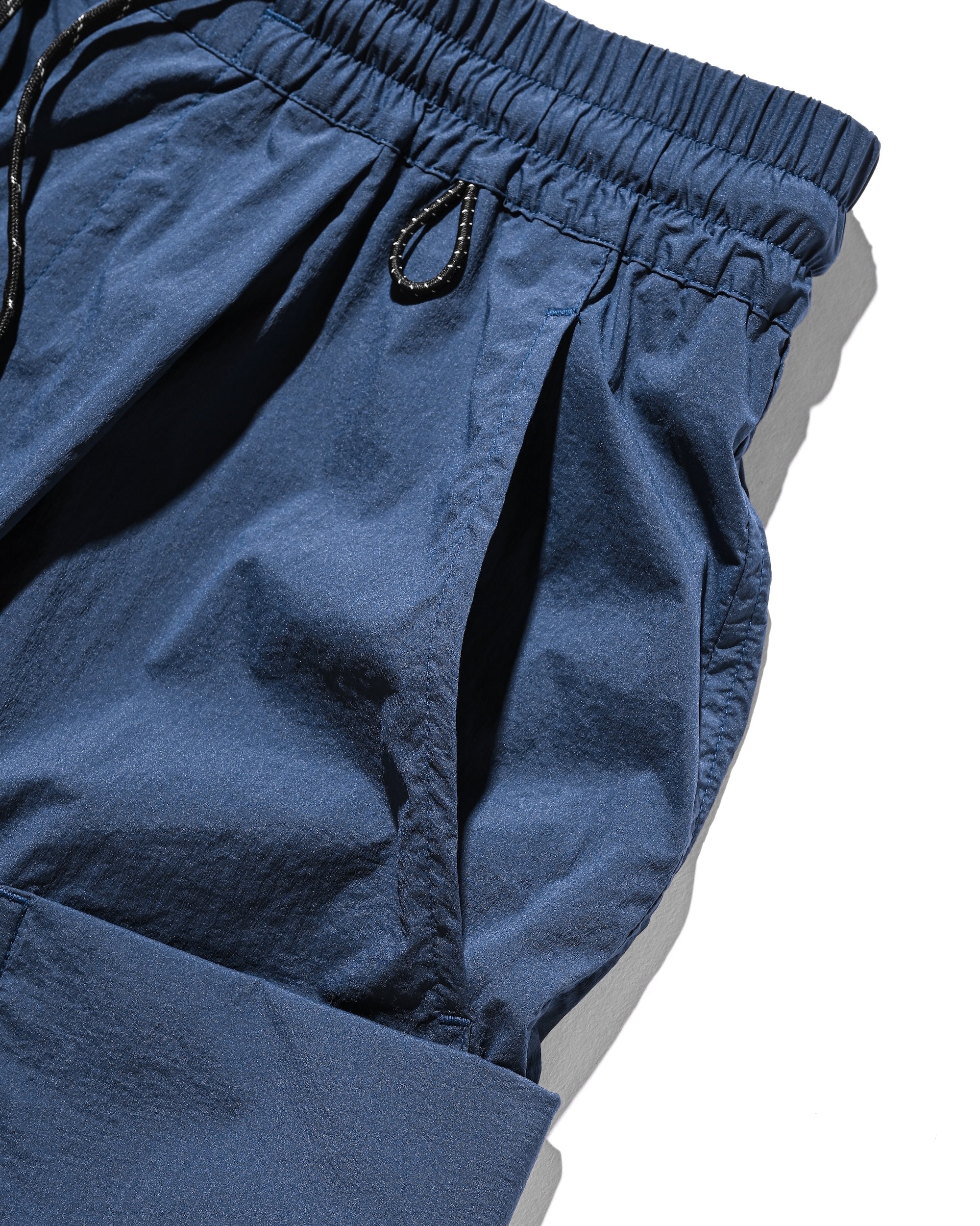 CRISPY NYLON CITY UNIFORM MILITARY HALF PANTS (NAVY×BLACK)
