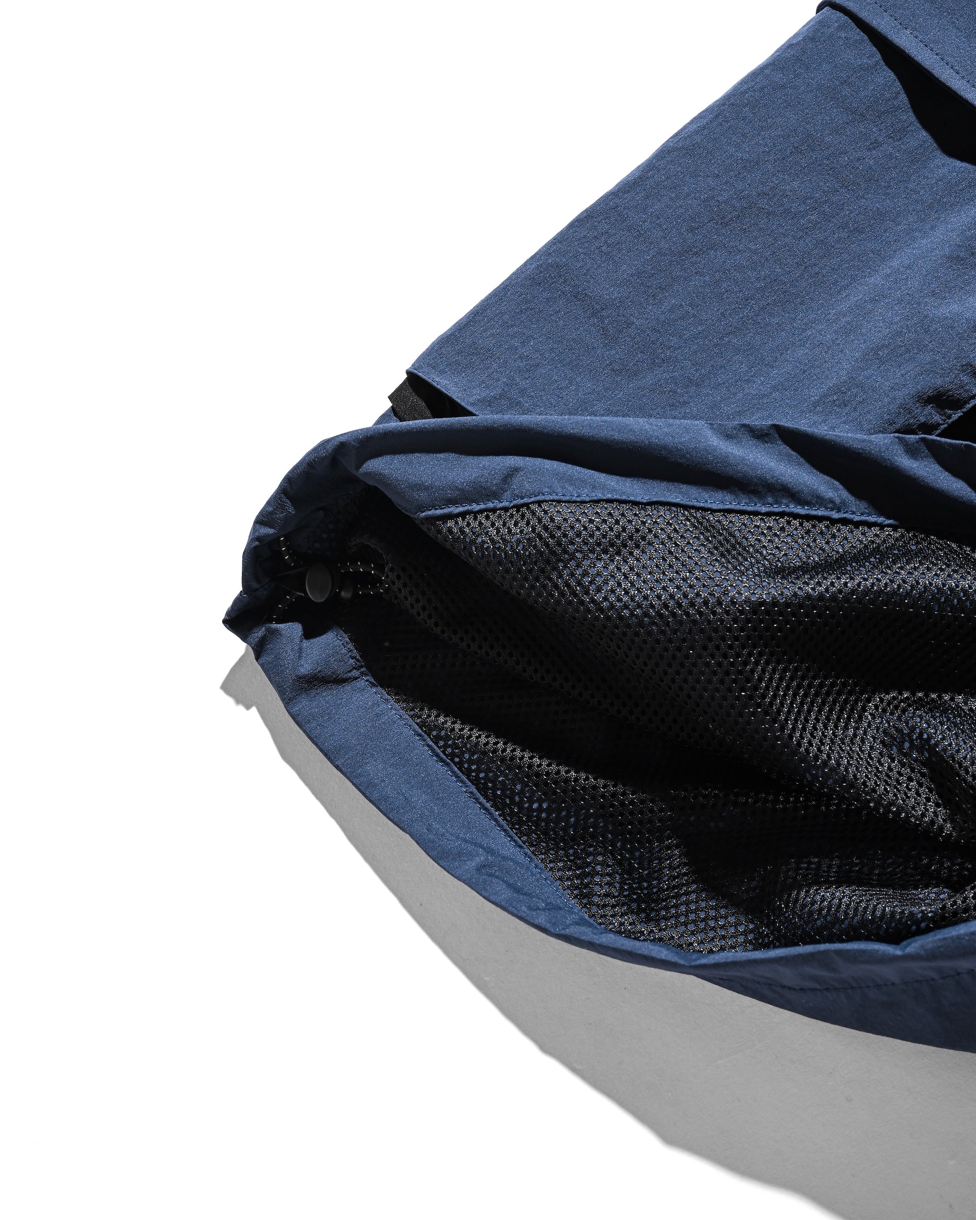 CRISPY NYLON CITY UNIFORM MILITARY HALF PANTS (NAVY×BLACK)