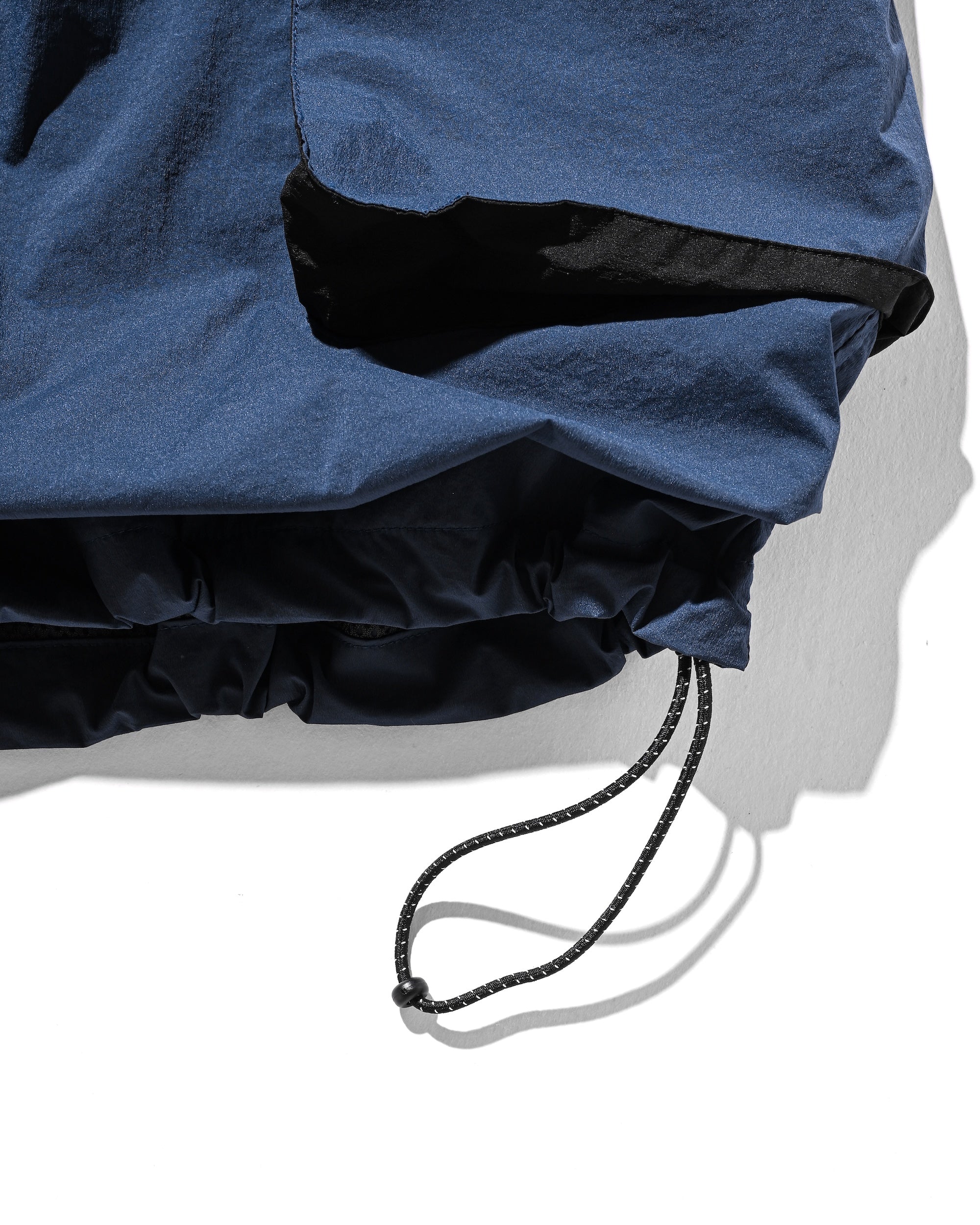 CRISPY NYLON CITY UNIFORM MILITARY HALF PANTS (NAVY×BLACK)