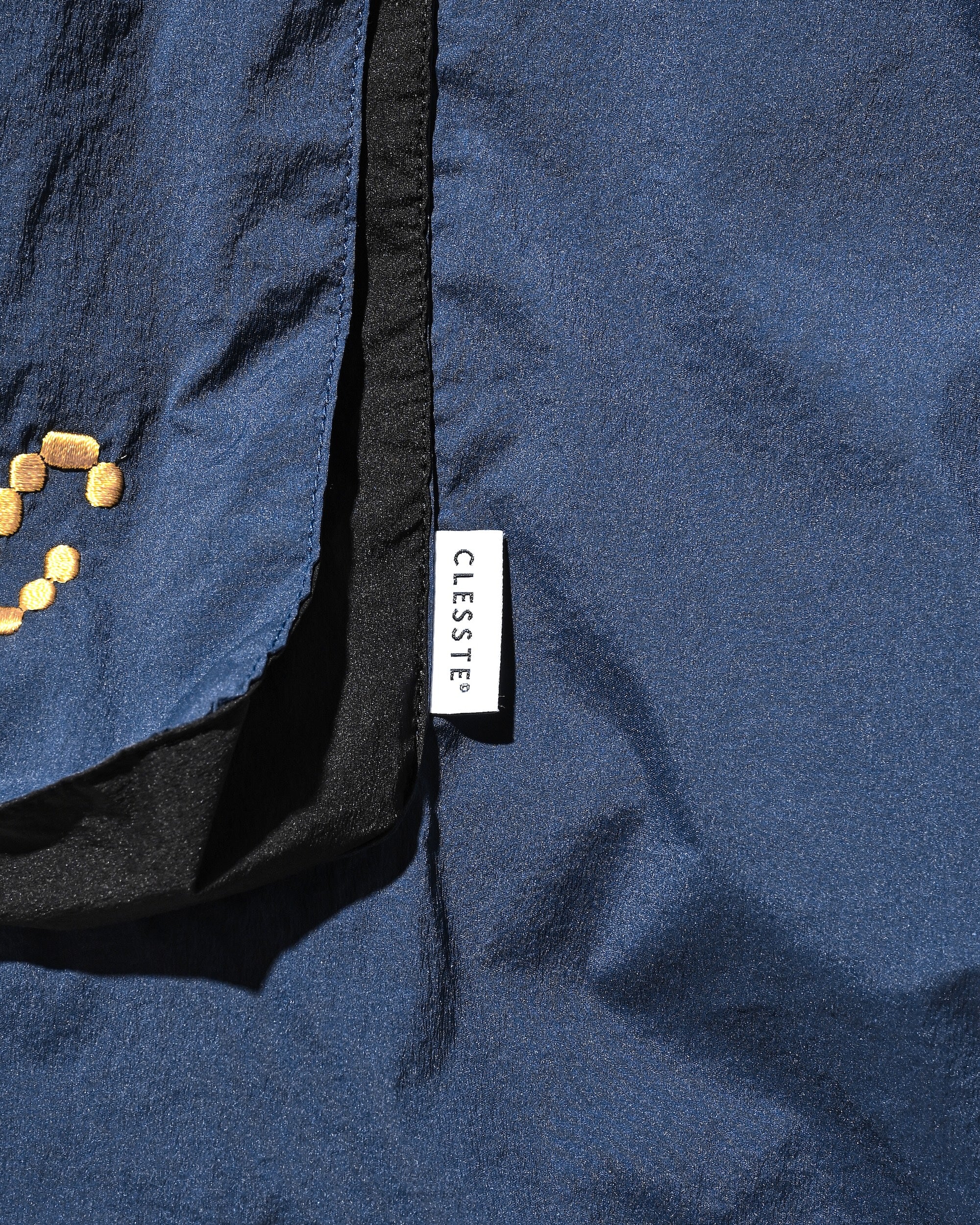 CRISPY NYLON CITY UNIFORM MILITARY HALF PANTS (NAVY×BLACK)