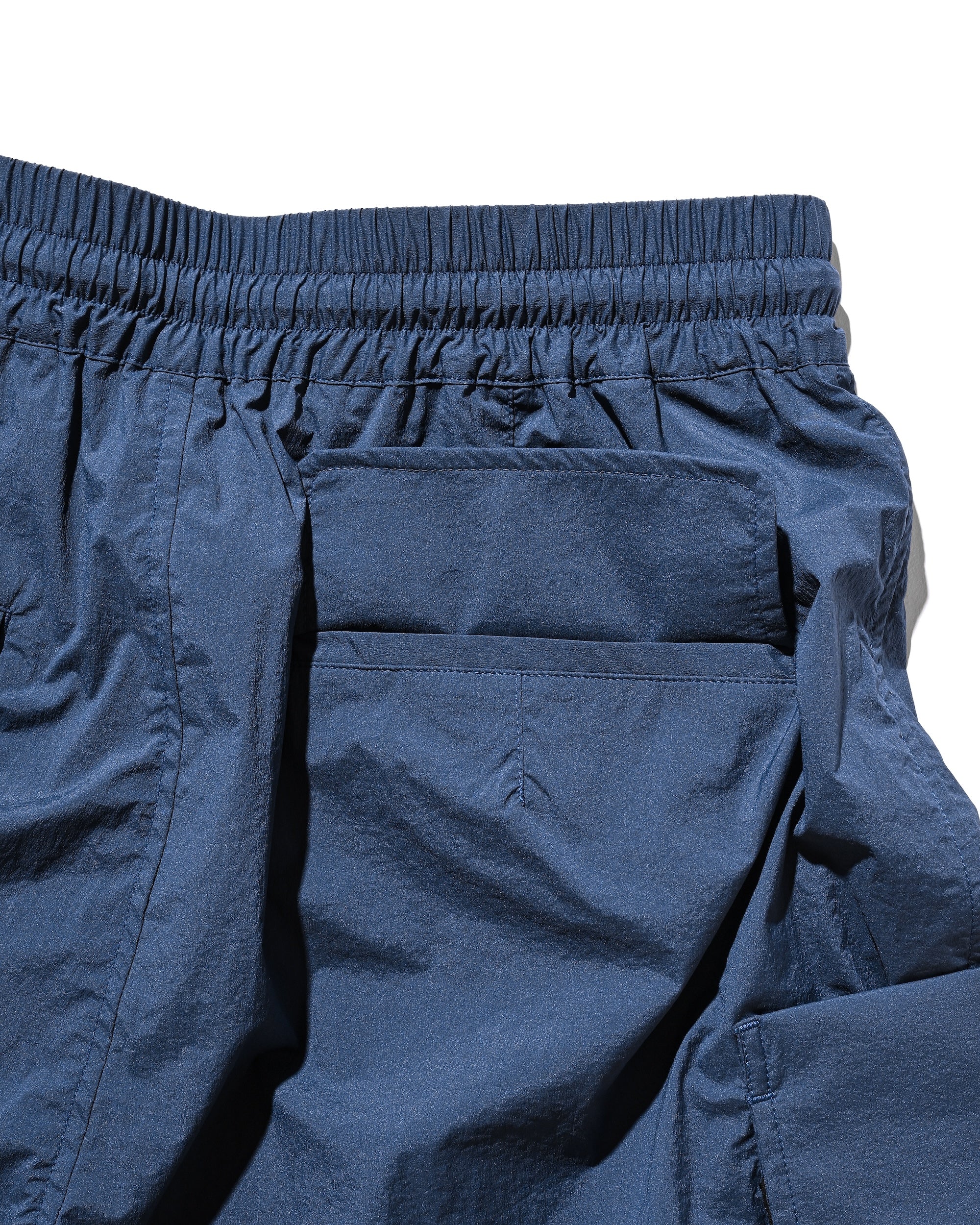 CRISPY NYLON CITY UNIFORM MILITARY HALF PANTS (NAVY×BLACK)