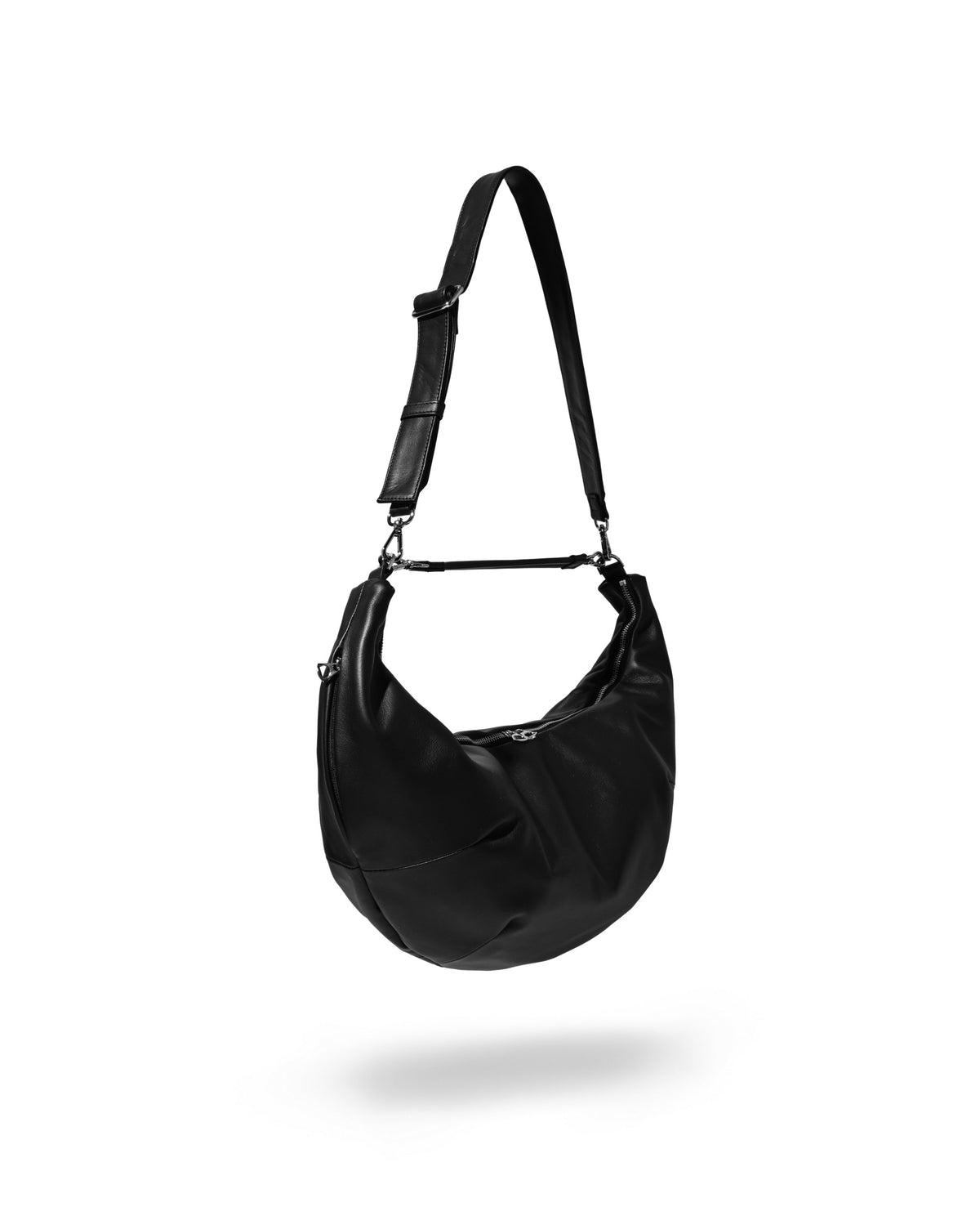 【10.21 WED 20:00- IN STOCK】 LEATHER 2WAY SYSTEM BAG (BLACK)