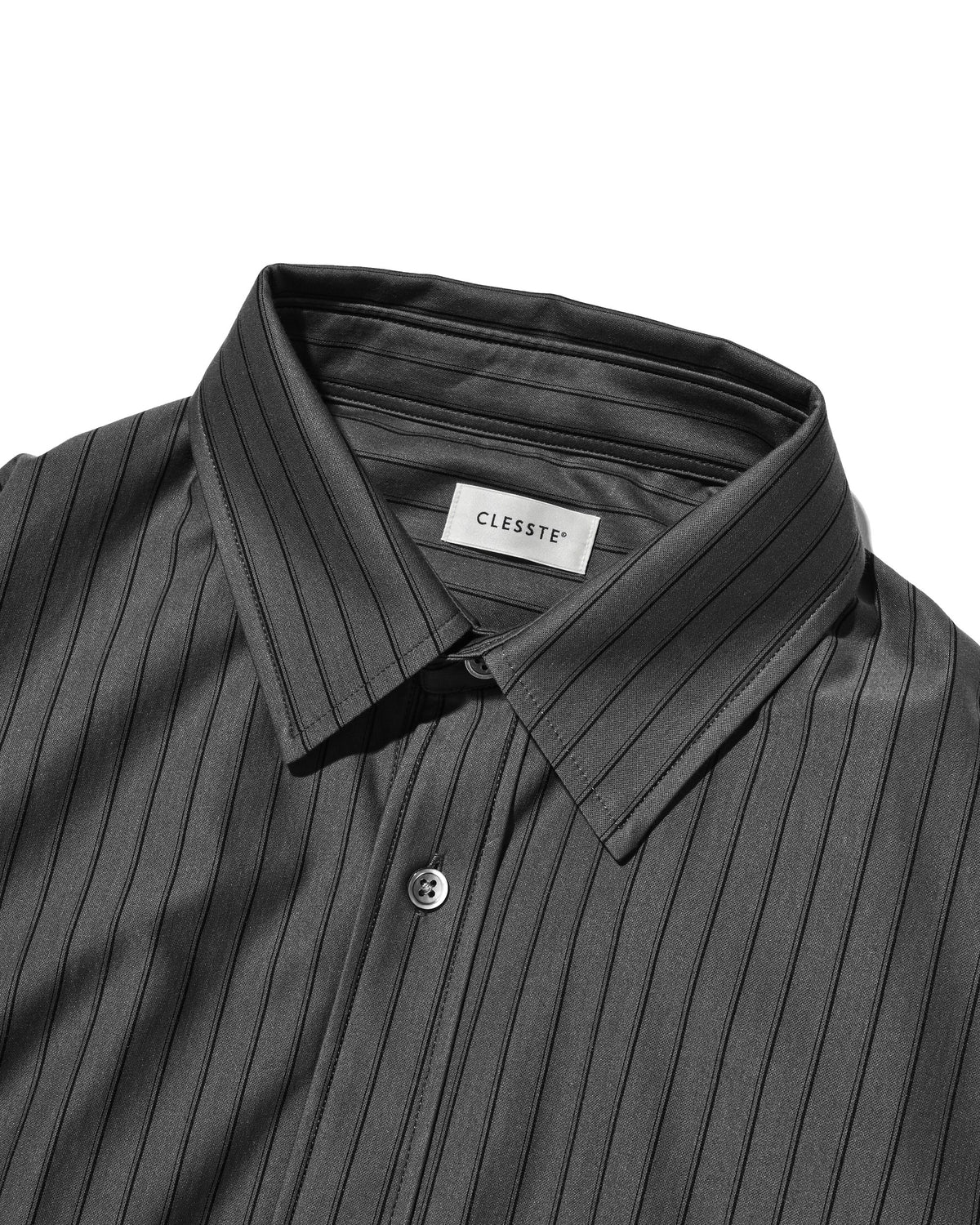 【10.31 SAT 20:00- IN STOCK】 THICK/THIN STRIPE 46G KNIT EVERYDAY L/S SHIRT (CHARCOAL STRIPE)