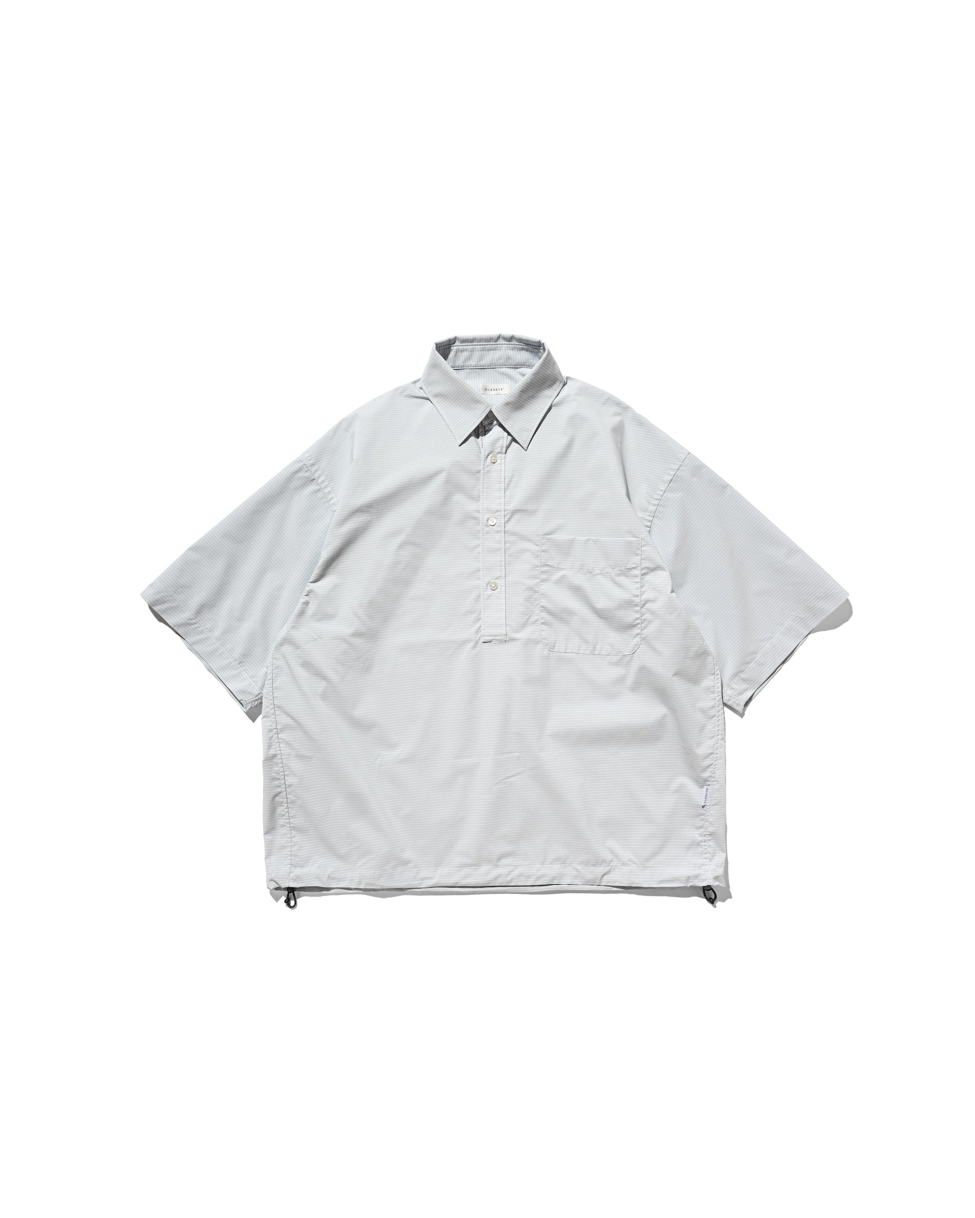 MINI PLAID S/S PULLOVER SHIRT (BLUE)
