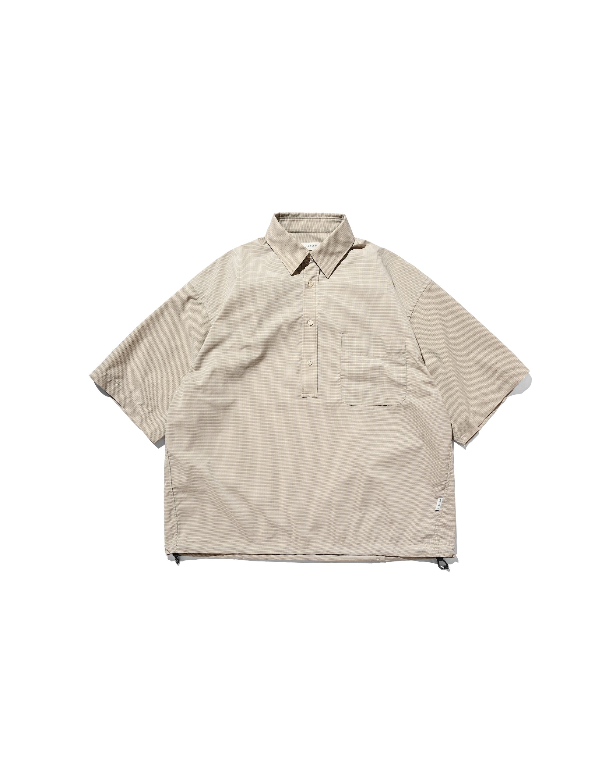 【4.25 SAT 20:00- IN STOCK】MINI PLAID S/S PULLOVER SHIRT (BEIGE)