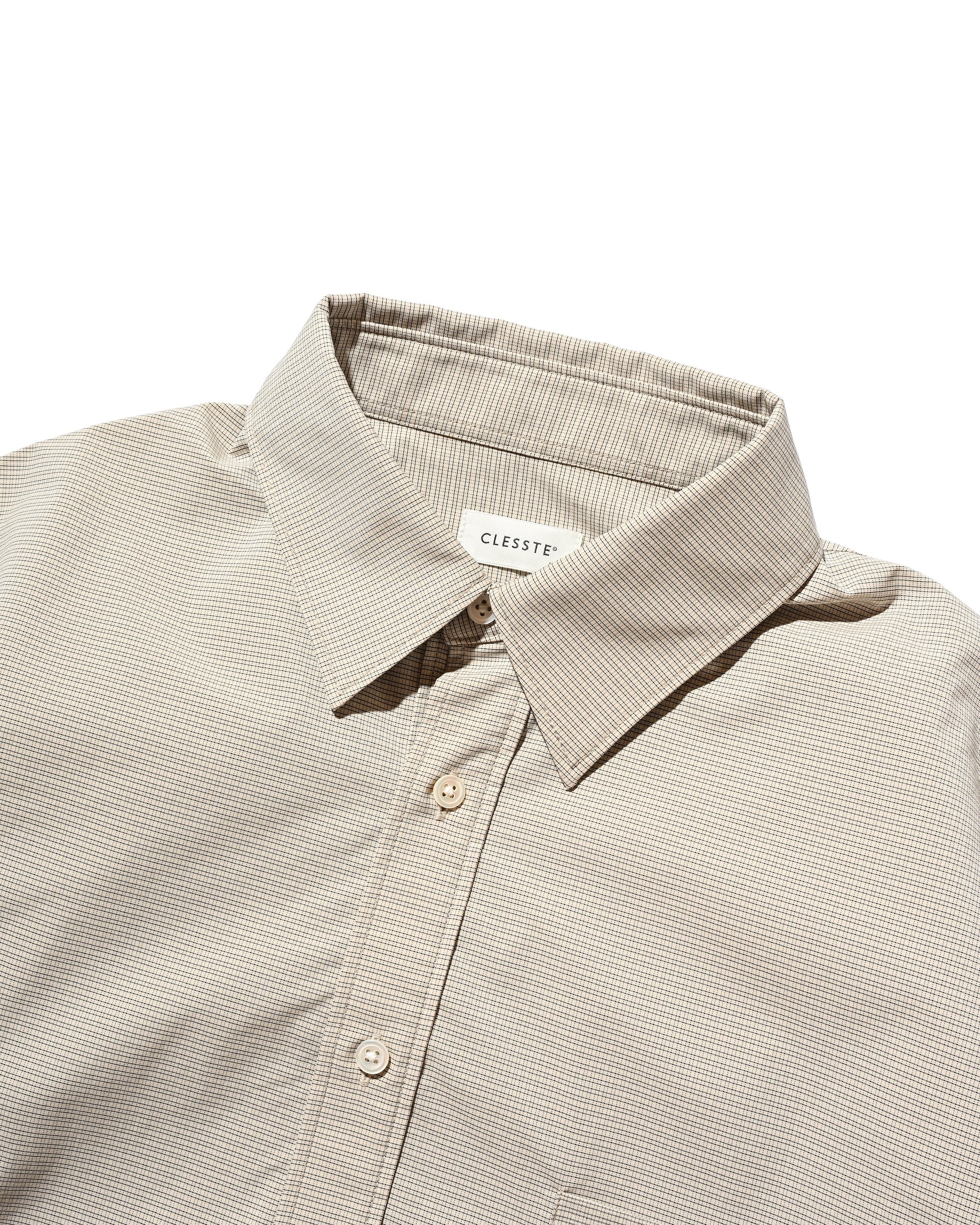 【4.25 SAT 20:00- IN STOCK】MINI PLAID S/S PULLOVER SHIRT (BEIGE)