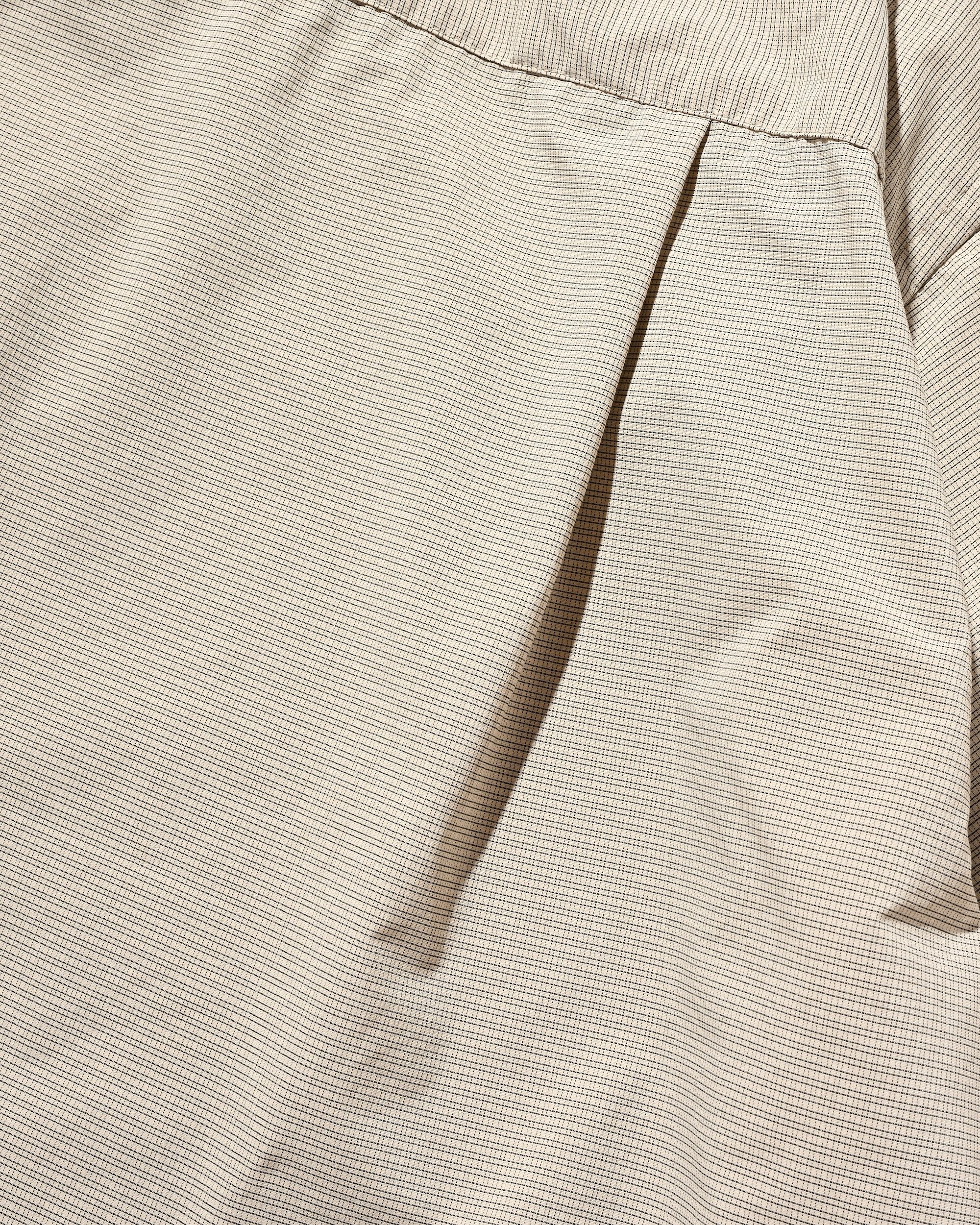 【4.25 SAT 20:00- IN STOCK】MINI PLAID S/S PULLOVER SHIRT (BEIGE)