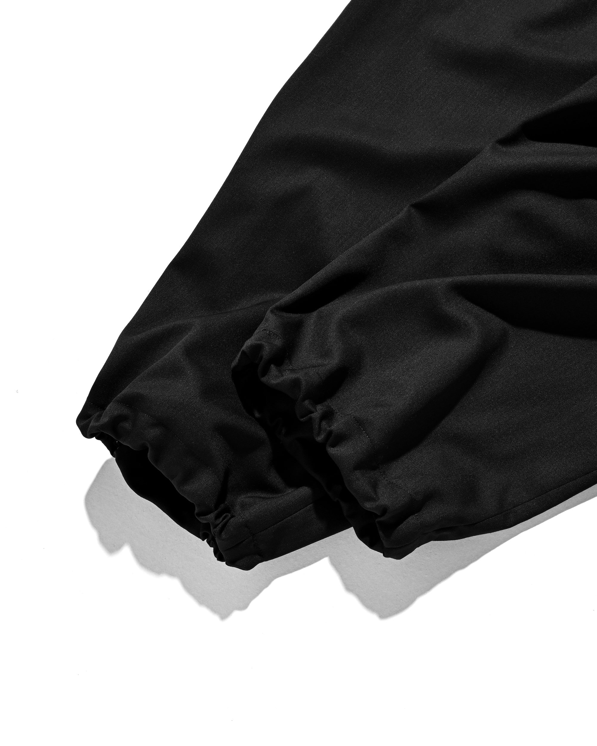 【9.6 SAT 20:00- IN STOCK】WOOL GABARDINE CITY UNIFORM WIDE TAPERED PANTS (BLACK)