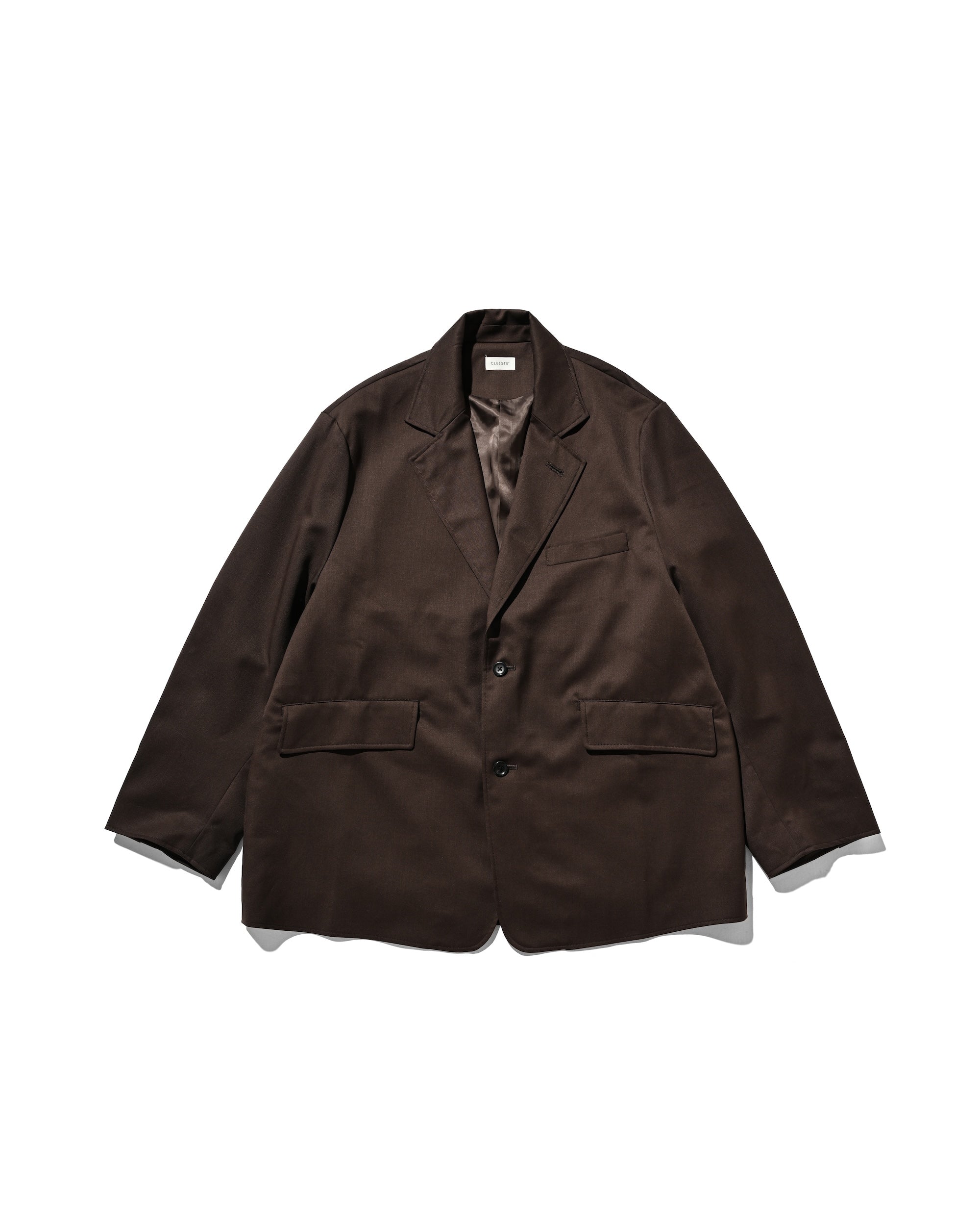 【9.6 SAT 20:00- IN STOCK】WOOL GABARDINE CITY UNIFORM TAILORED JACKET (BROWN)
