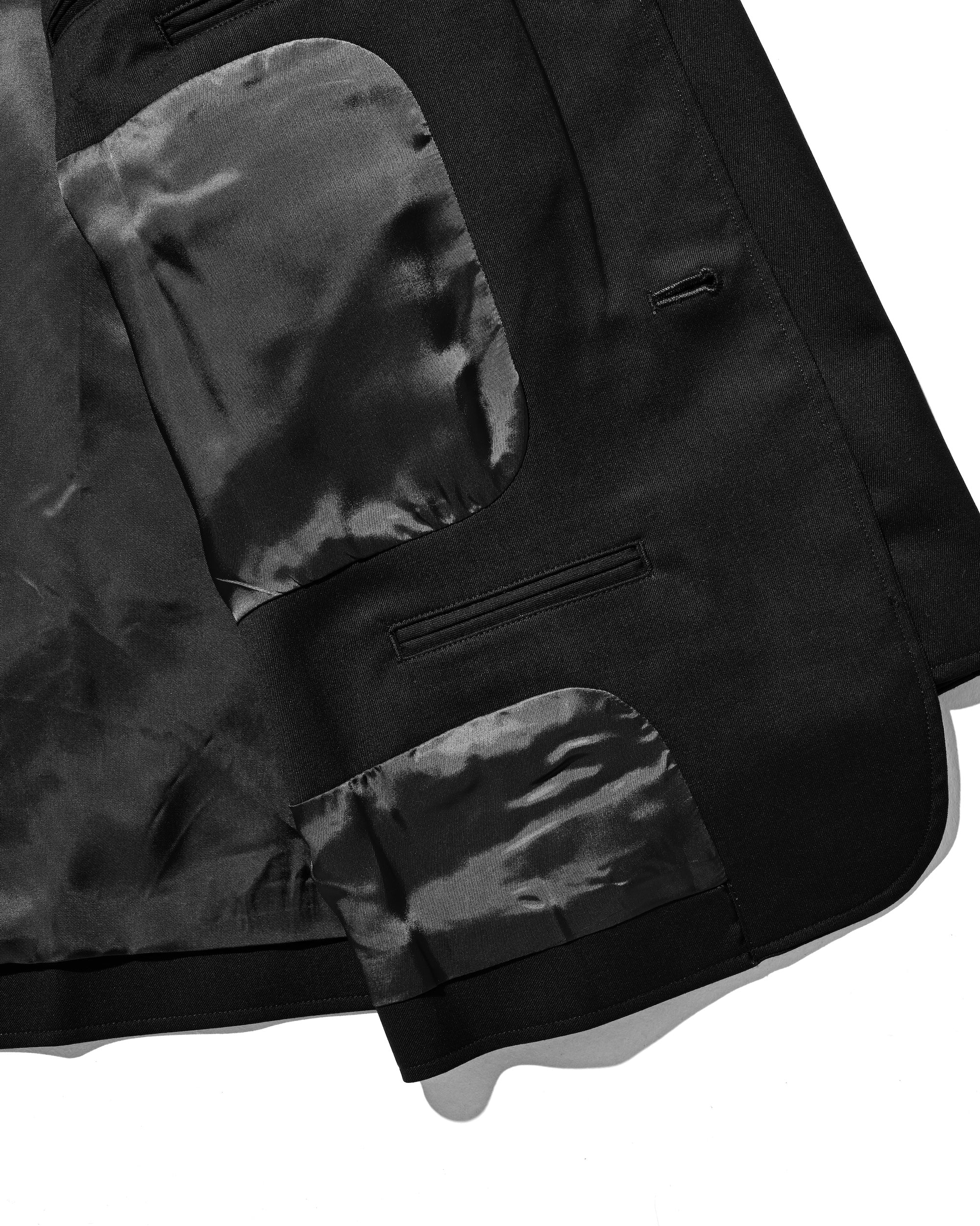 【9.6 SAT 20:00- IN STOCK】WOOL GABARDINE CITY UNIFORM TAILORED JACKET (BLACK)