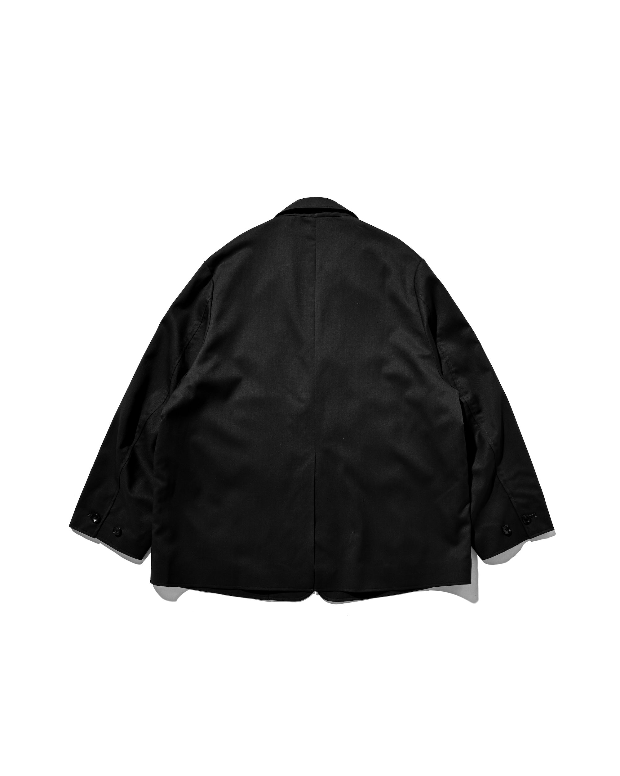 【9.6 SAT 20:00- IN STOCK】WOOL GABARDINE CITY UNIFORM TAILORED JACKET (BLACK)