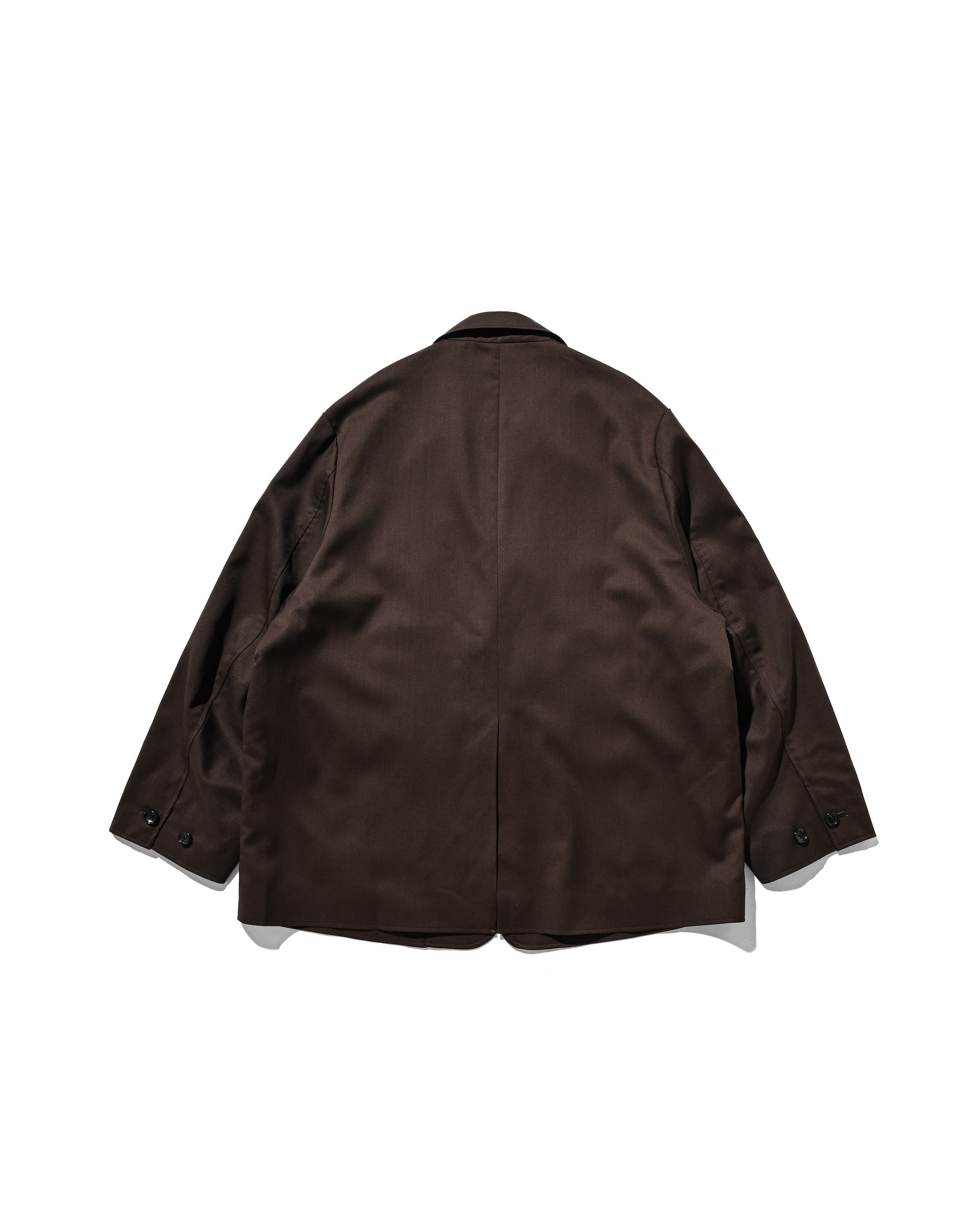【9.6 SAT 20:00- IN STOCK】WOOL GABARDINE CITY UNIFORM TAILORED JACKET (BROWN)