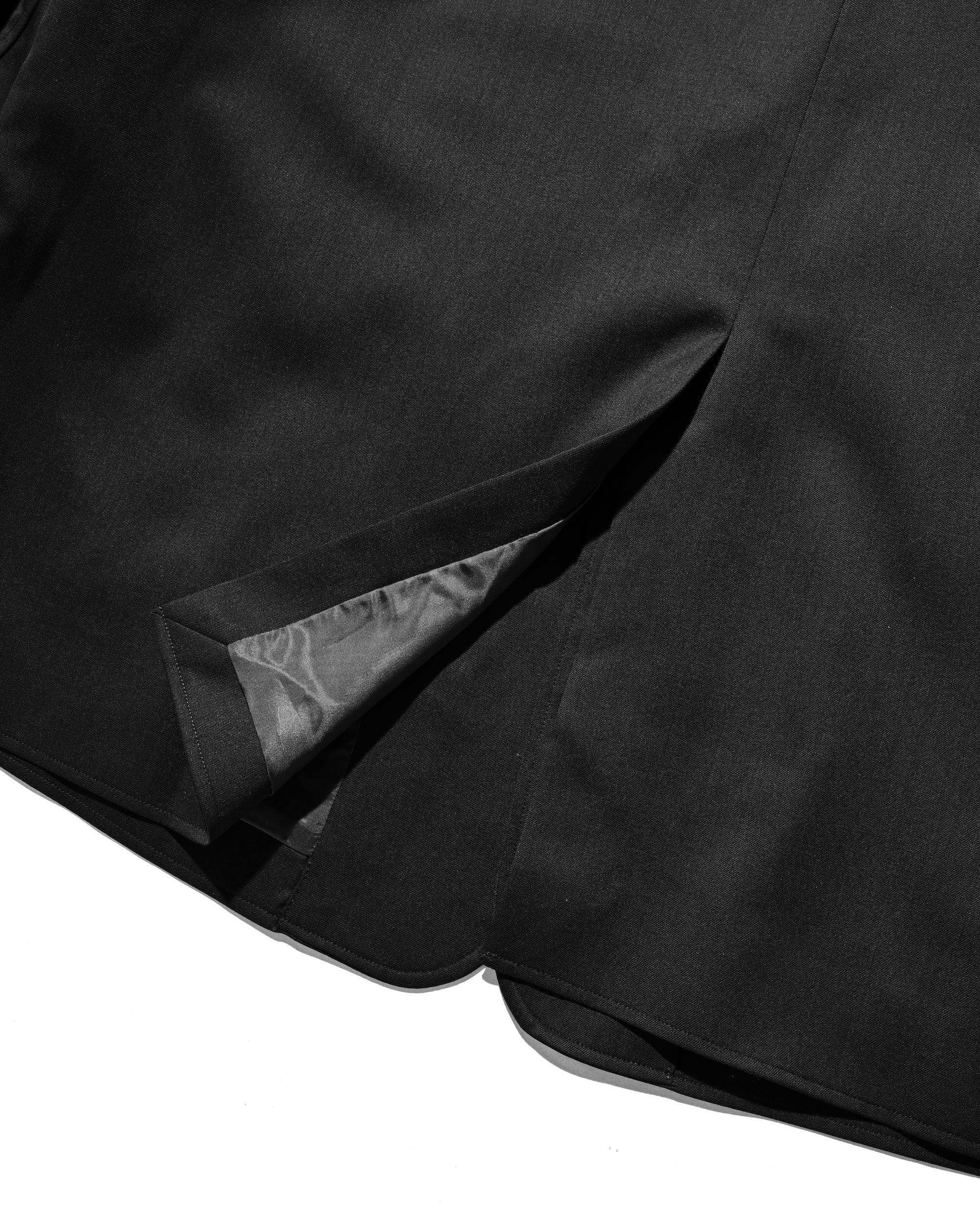 【9.6 SAT 20:00- IN STOCK】WOOL GABARDINE CITY UNIFORM TAILORED JACKET (BLACK)