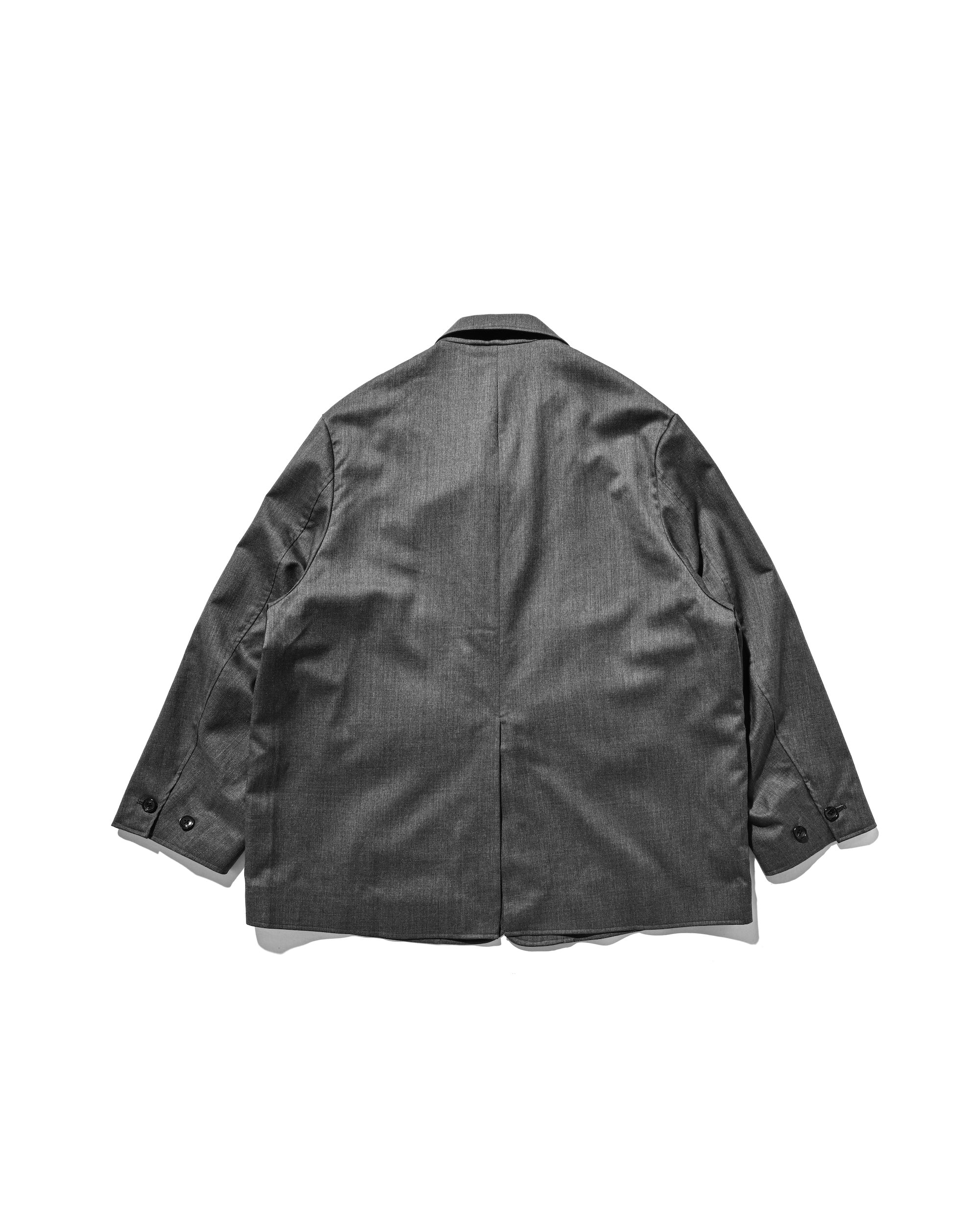 【9.6 SAT 20:00- IN STOCK】WOOL GABARDINE CITY UNIFORM TAILORED JACKET (GRAY)