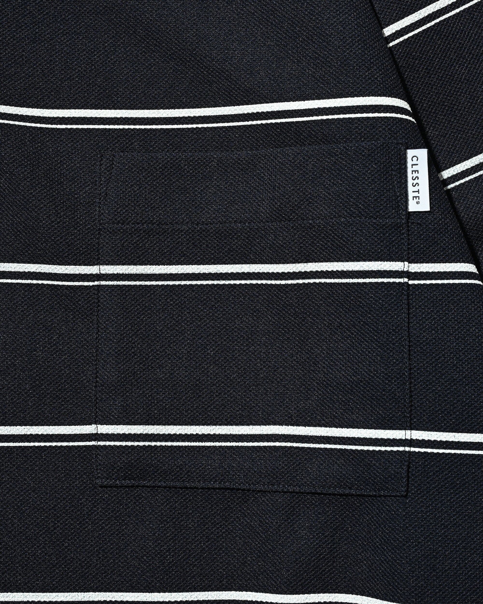 THICK/THIN STRIPE ACTIVE CITY POLO L/S SHIRTS (NAVY)