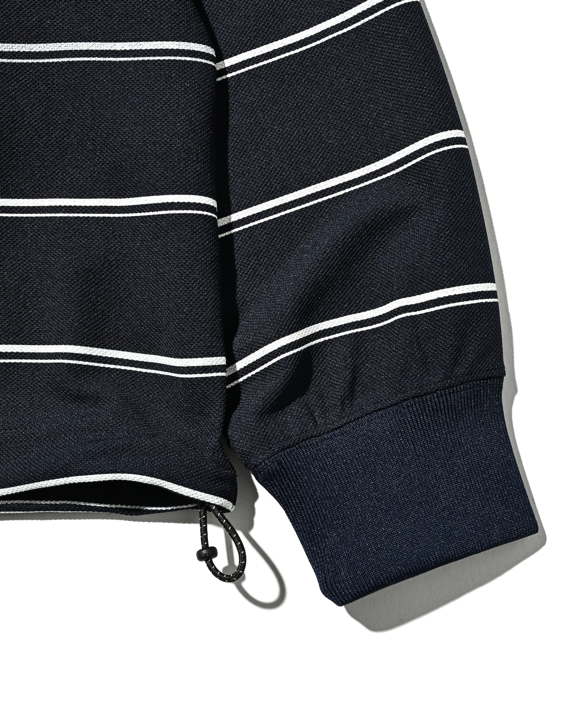 THICK/THIN STRIPE ACTIVE CITY POLO L/S SHIRTS (NAVY)