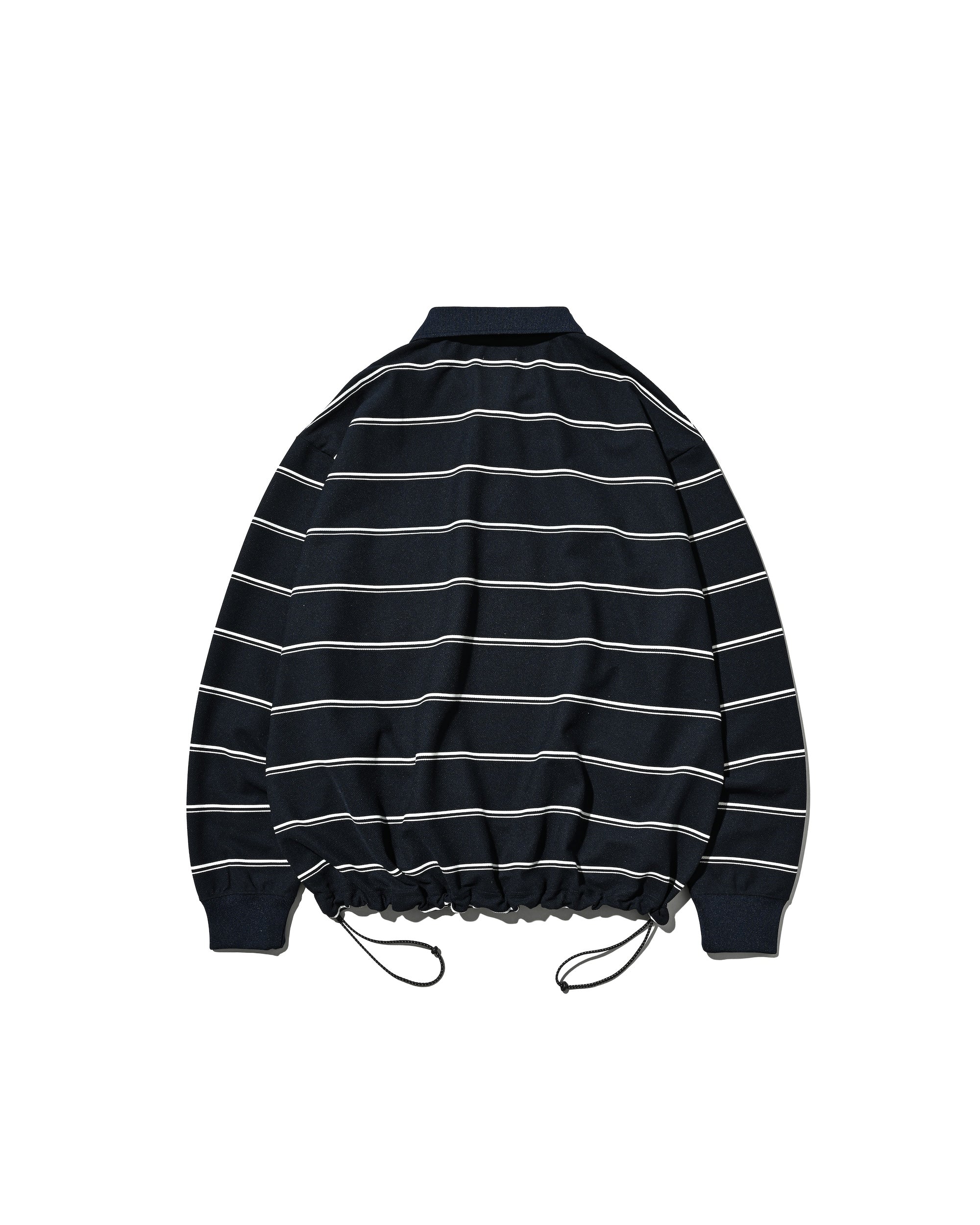 THICK/THIN STRIPE ACTIVE CITY POLO L/S SHIRTS (NAVY)