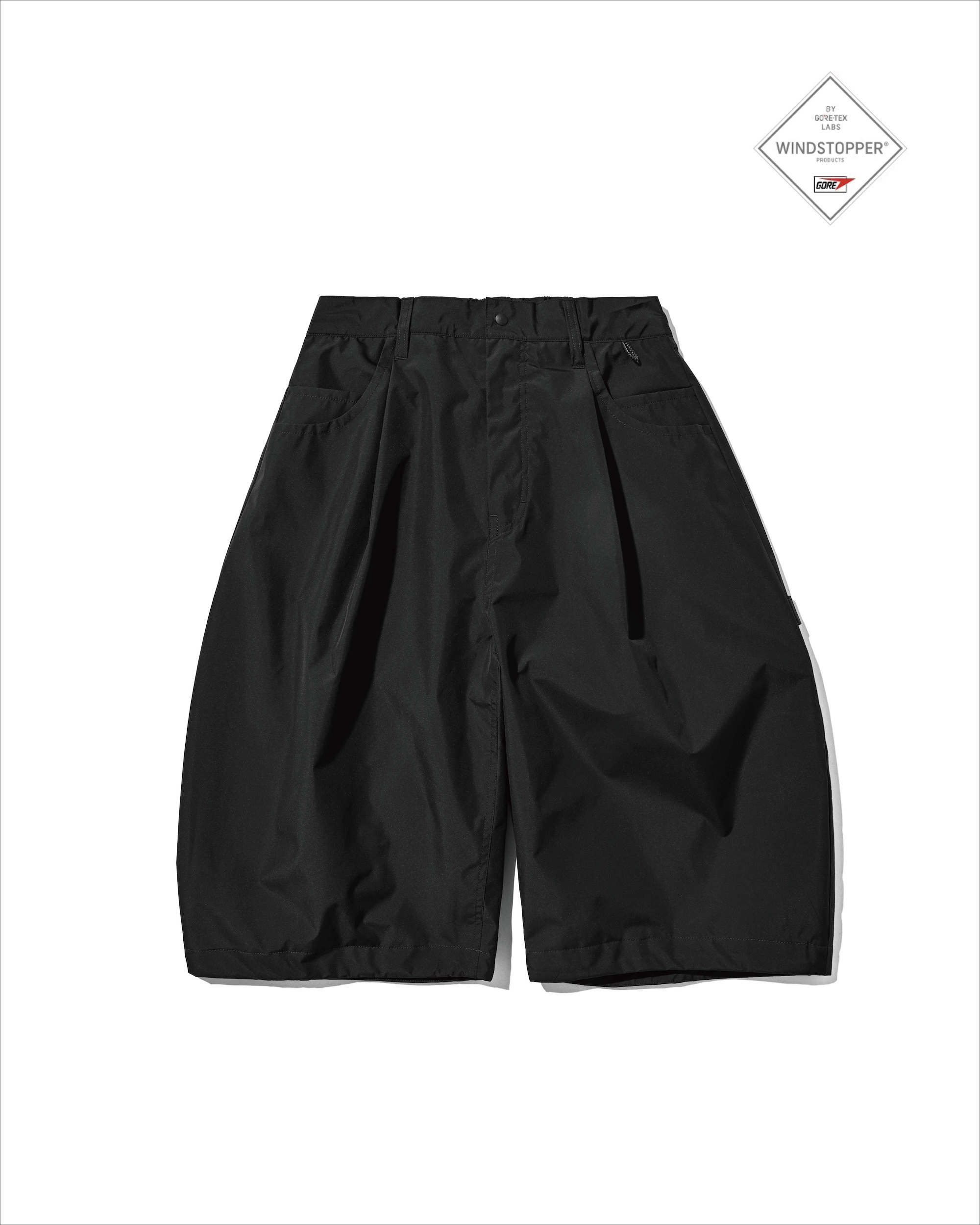 【7.8 WED 20:00- IN STOCK】+PHENIX WINDSTOPPER® BY GORE-TEX LABS TWILL CITY MASSIVE UTILITY HALF PANTS (BLACK)