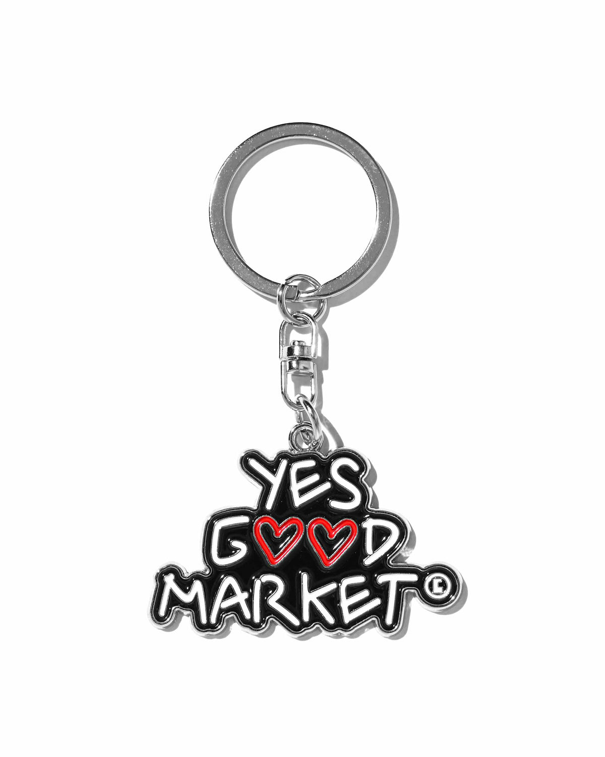 【10.4 SUN 20:00- IN STOCK】【LIMITED】'“YES G♡♡D MARKET"LOGO KEY HOLDER (RED×BLACK)