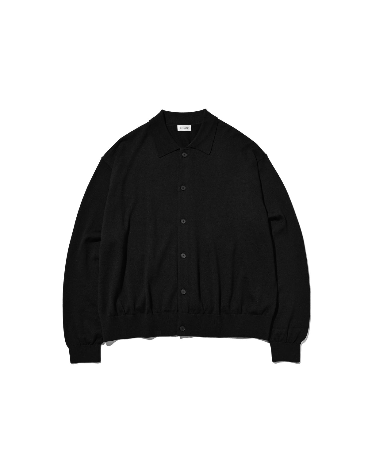 【10.21 WED 20:00- IN STOCK】 12G WOOL KNIT COLLARED CARDIGAN (BLACK)