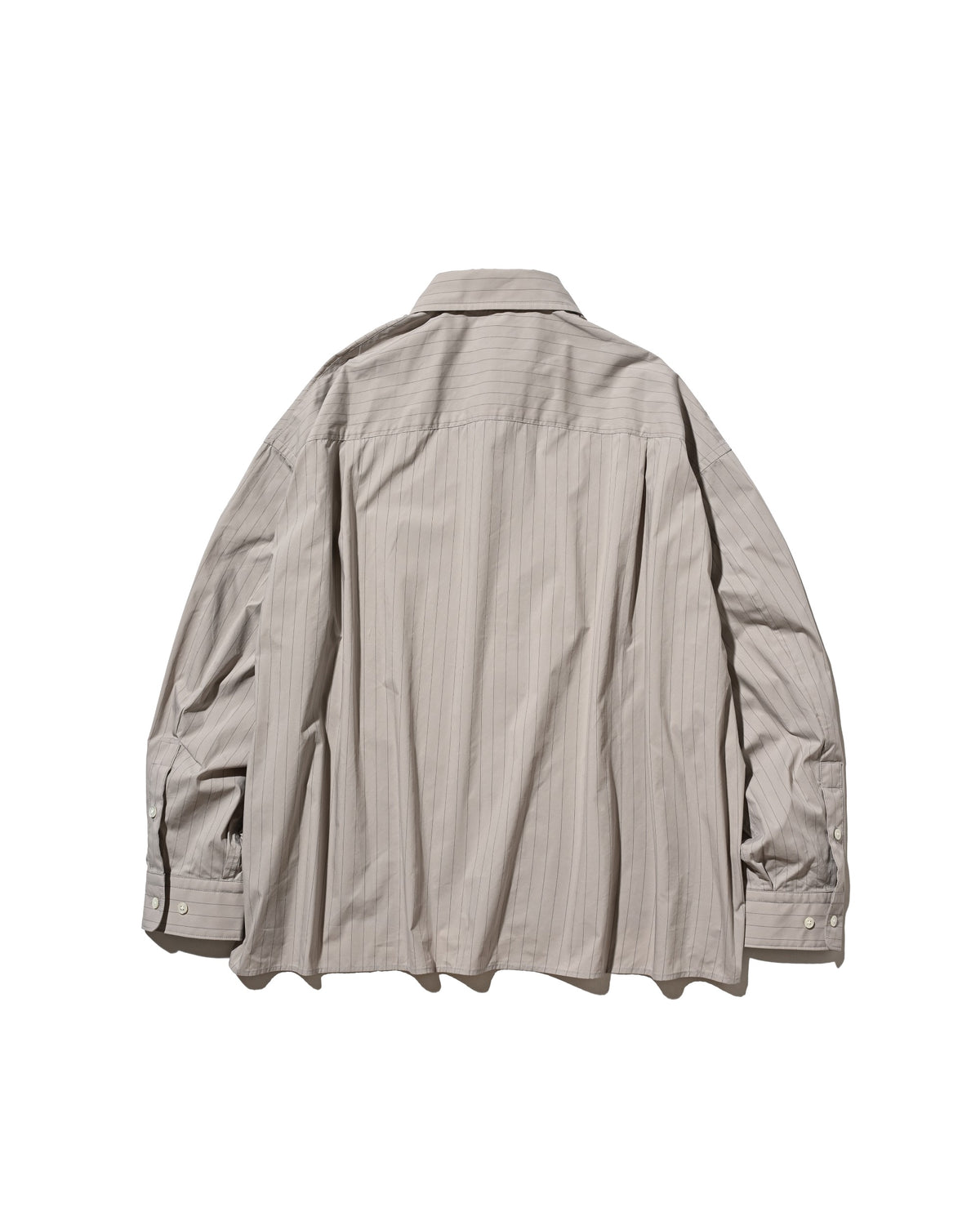 【10.14 WED 20:00- IN STOCK】 STRIPED EVERYDAY BOX FIT L/S SHIRT (GRAY STRIPE)