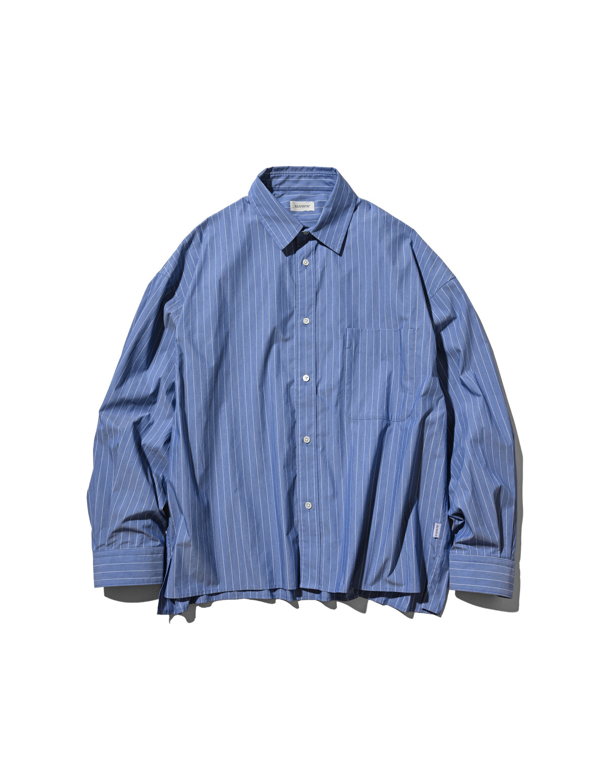 【10.14 WED 20:00- IN STOCK】 STRIPED EVERYDAY BOX FIT L/S SHIRT (BLUE STRIPE)