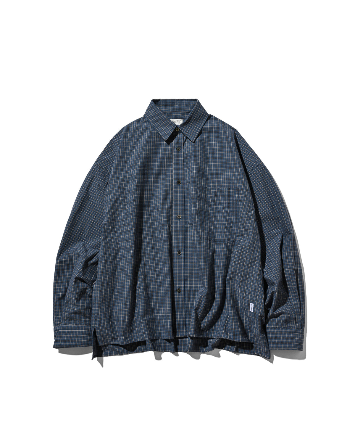 【10.14 WED 20:00- IN STOCK】 MINI CHECK EVERYDAY BOX FIT L/S SHIRT (BLUE MINI CHECK)