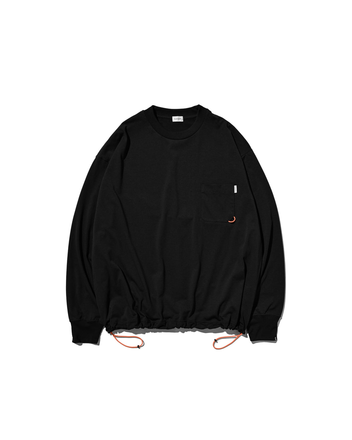 【10.17 SAT 20:00- IN STOCK】 TECH POCKET L/S T-SHIRT (BLACK)