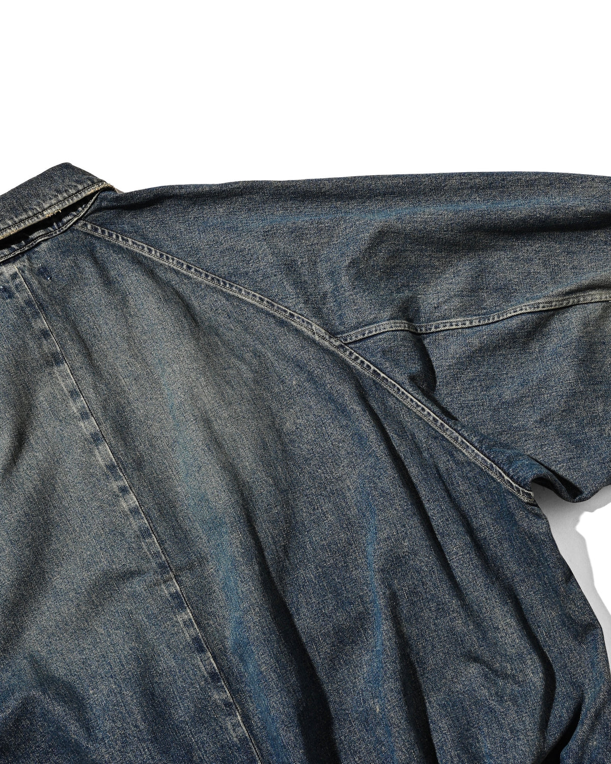 VINTAGE DYED SELVEDGE DENIM CITY UTILITY JACKET (VINTAGE INDIGO)